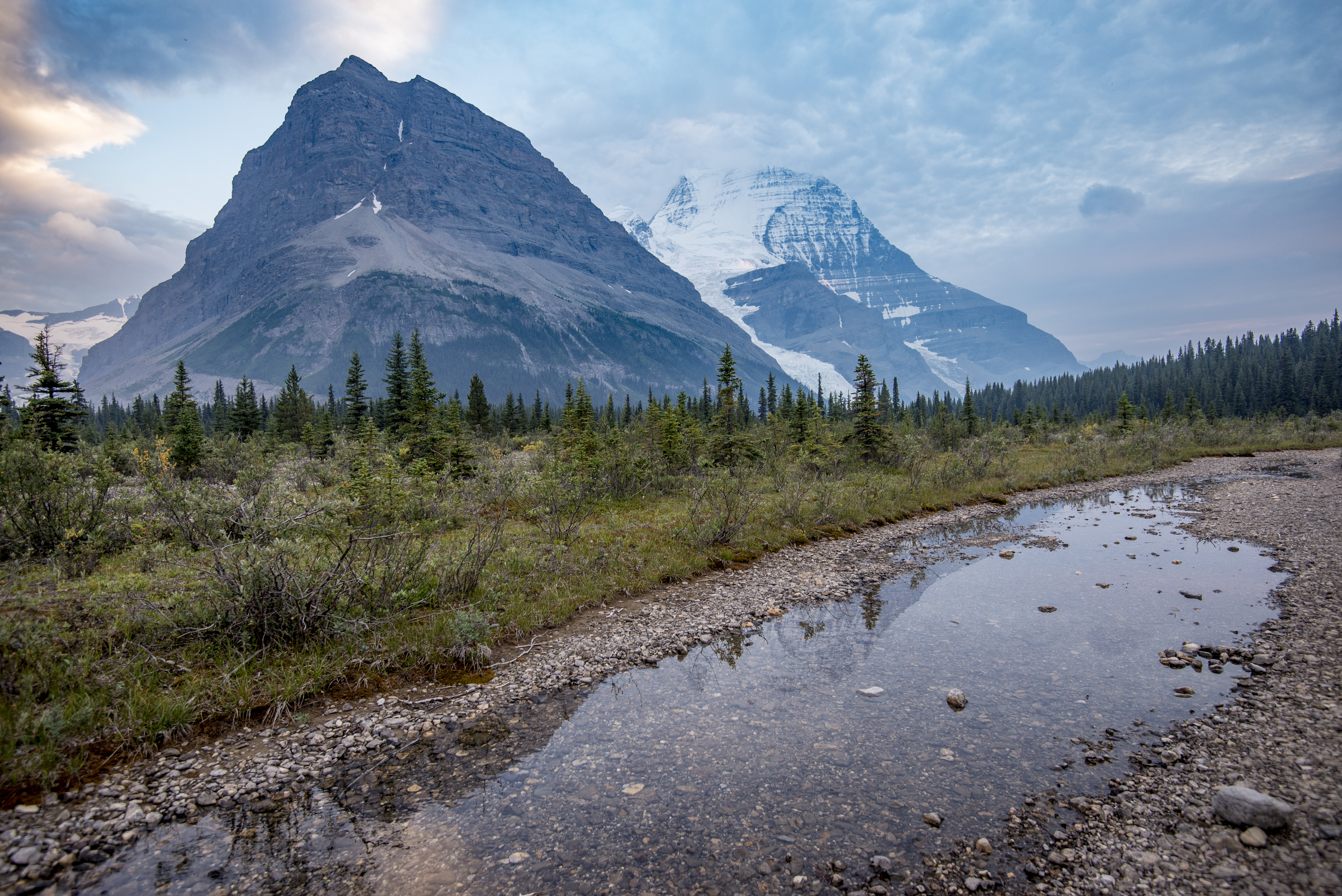 Wallpapers pond mountains sky on the desktop