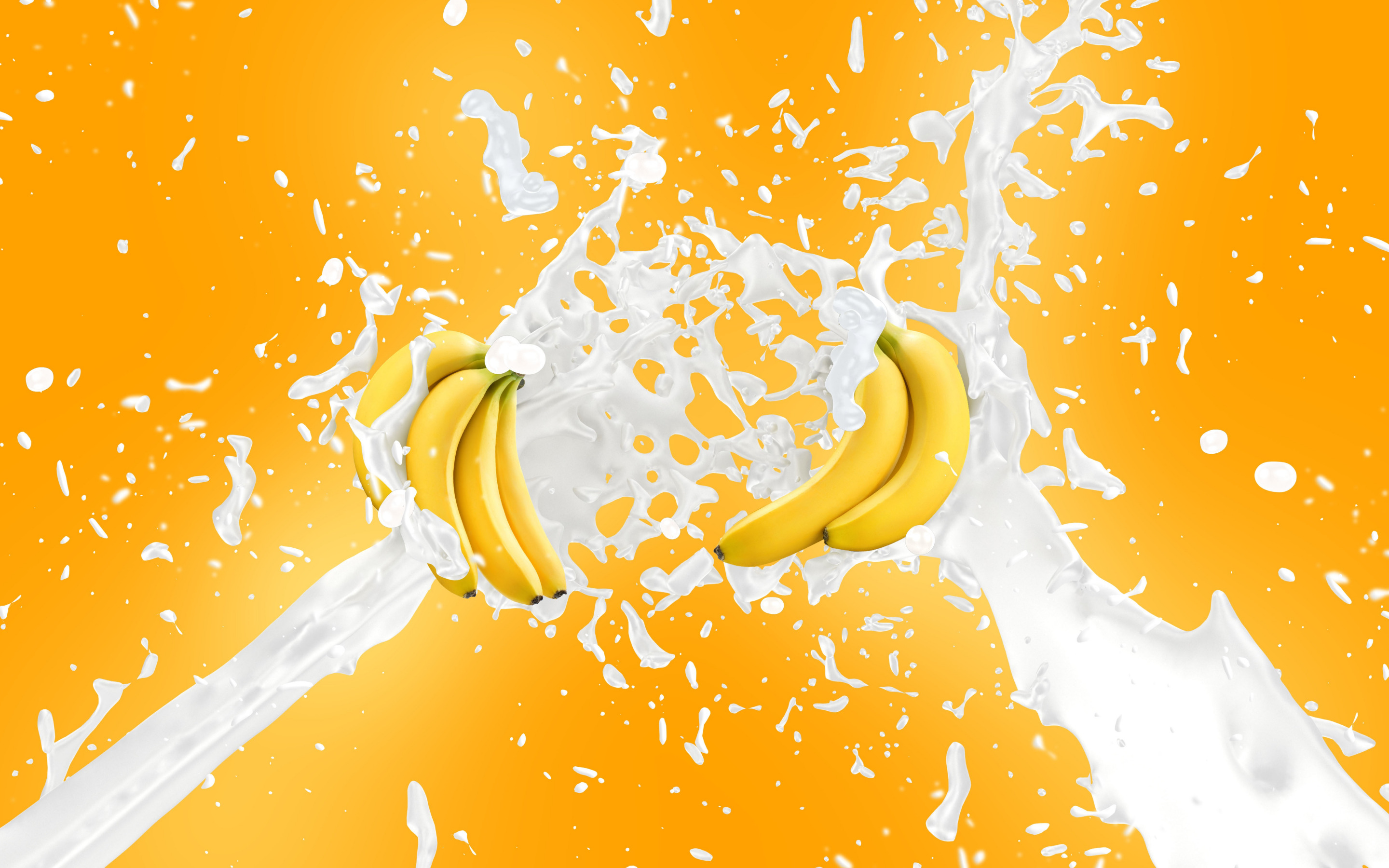 Free photo Bananas in milk