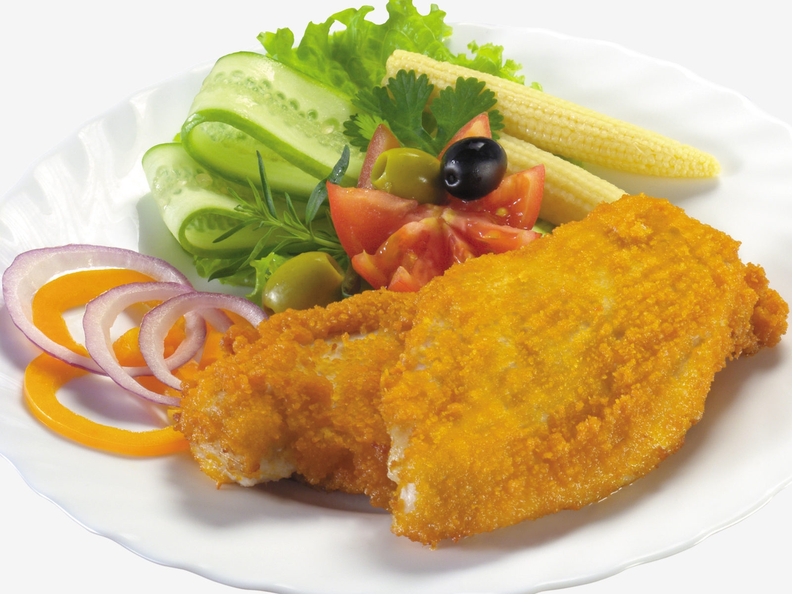 Chicken strips with vegetables