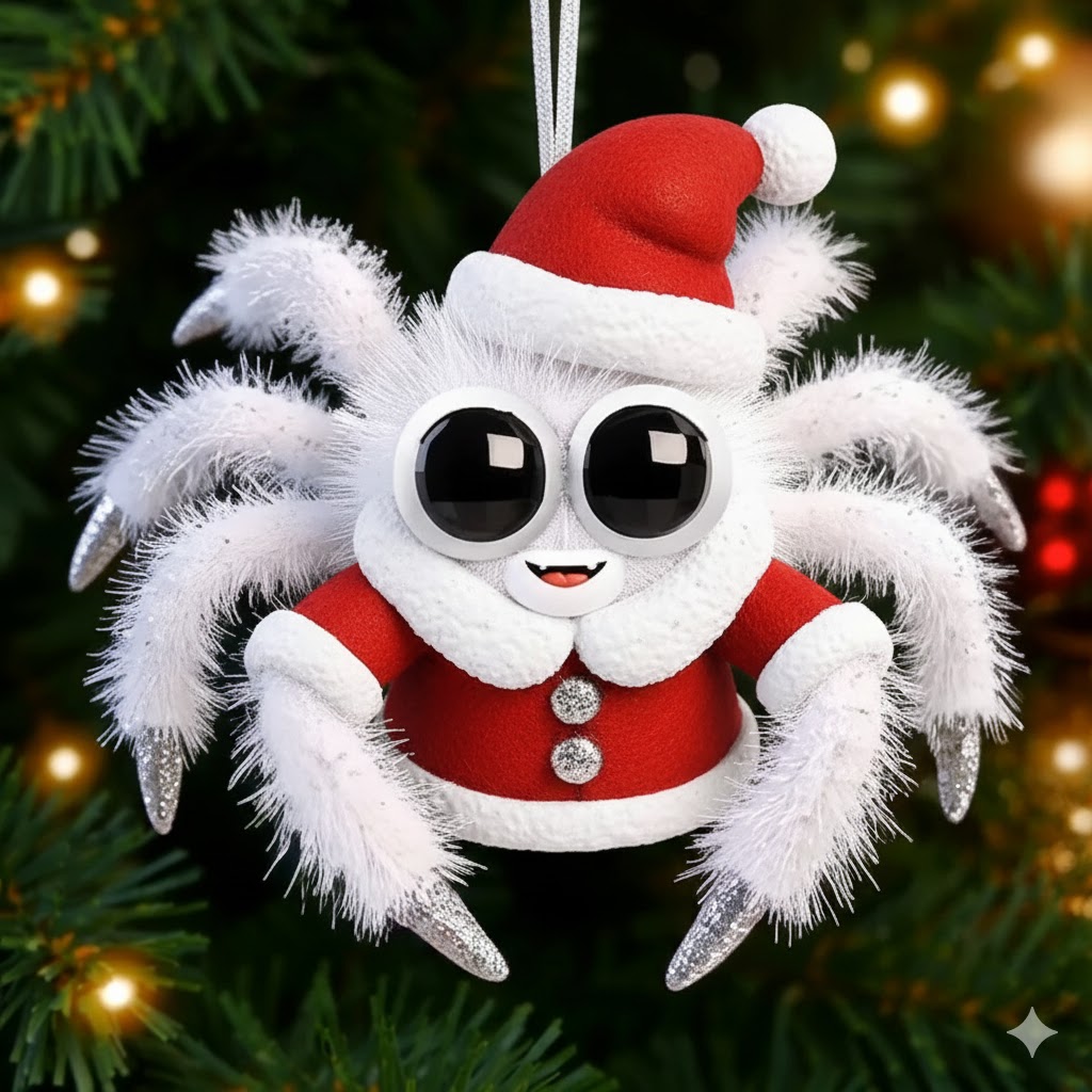 Бесплатная открытка Новогодний паучок