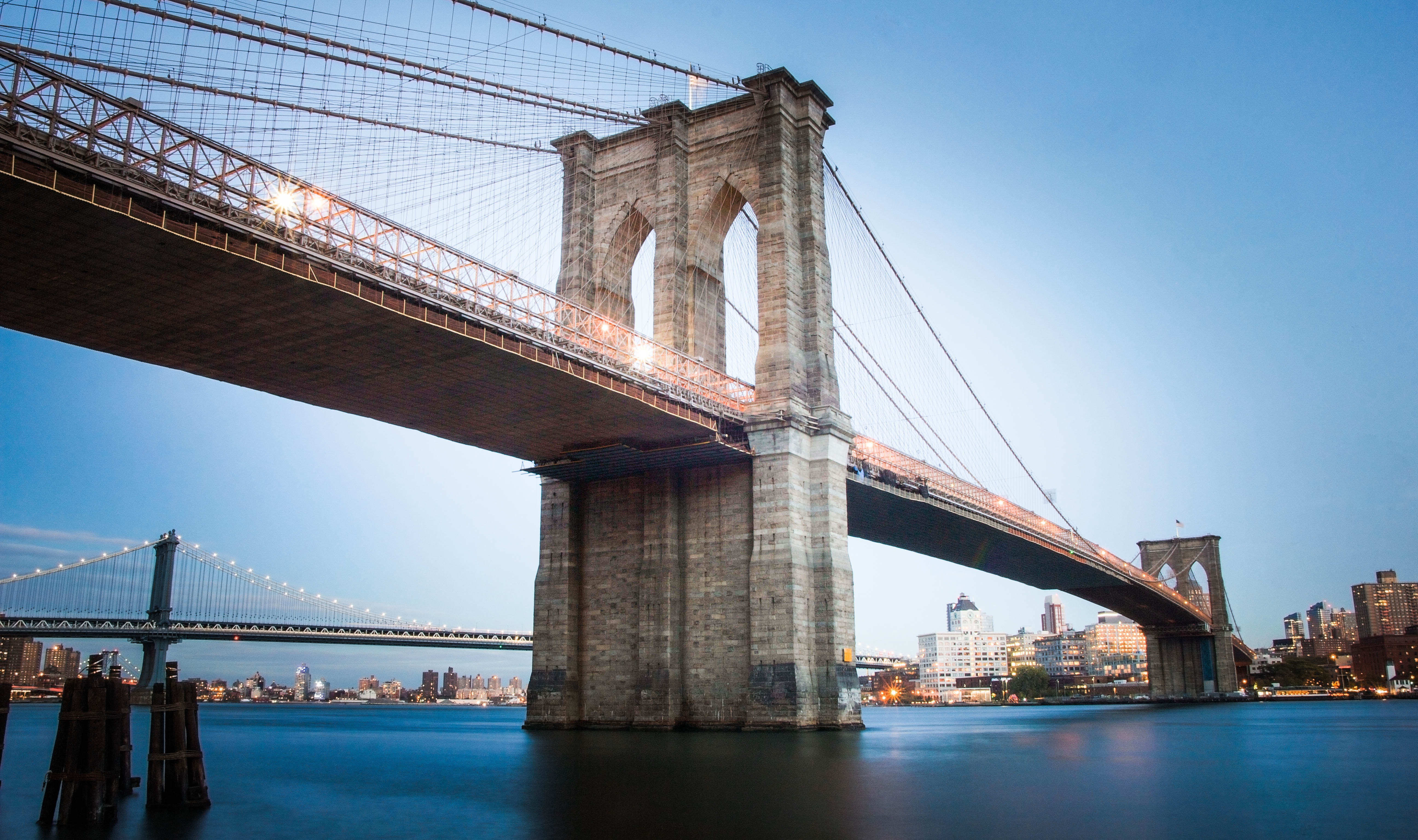 Wallpapers architecture sunset bridge on the desktop