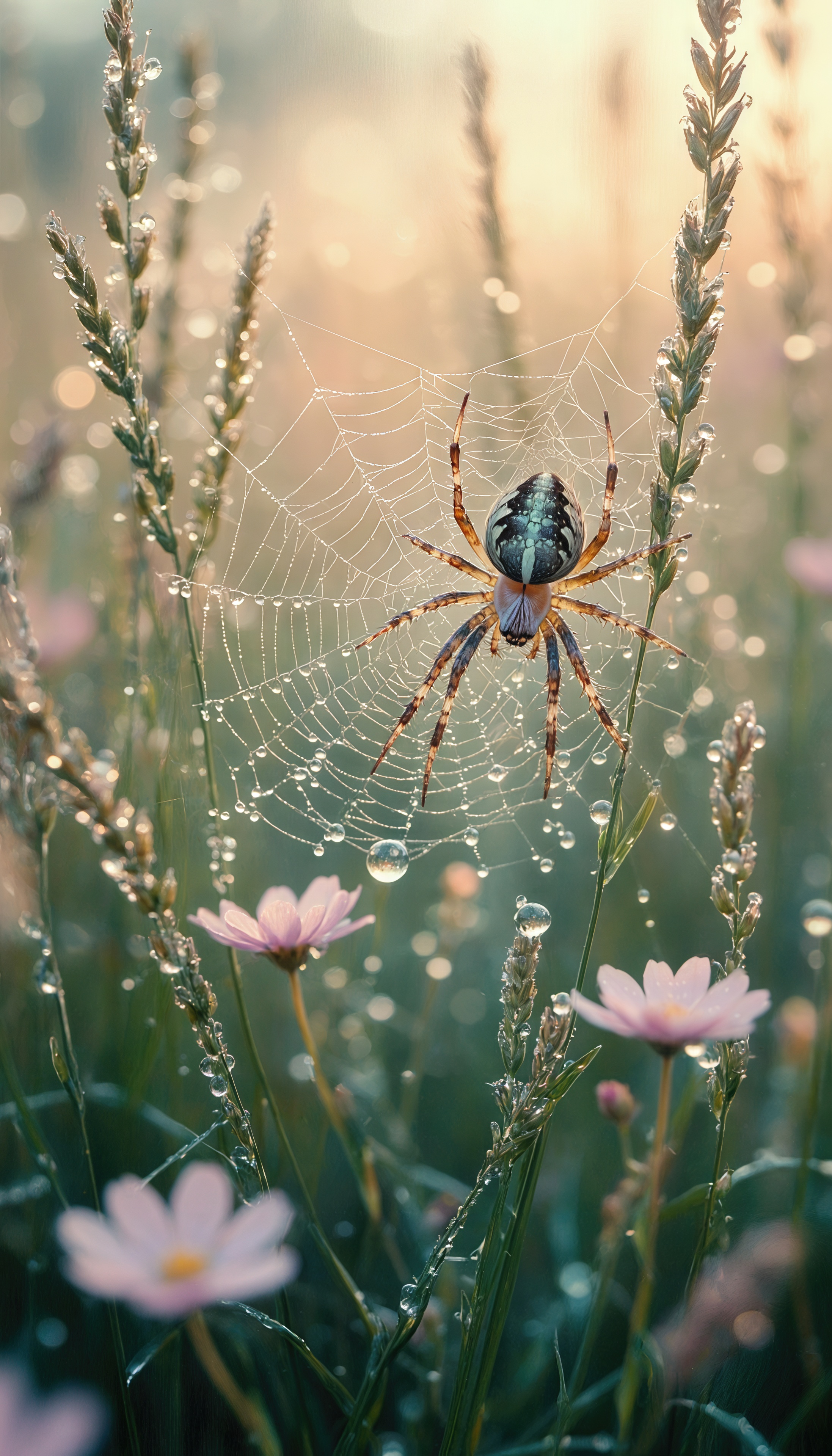 Wallpapers spider spider web crossover on the desktop
