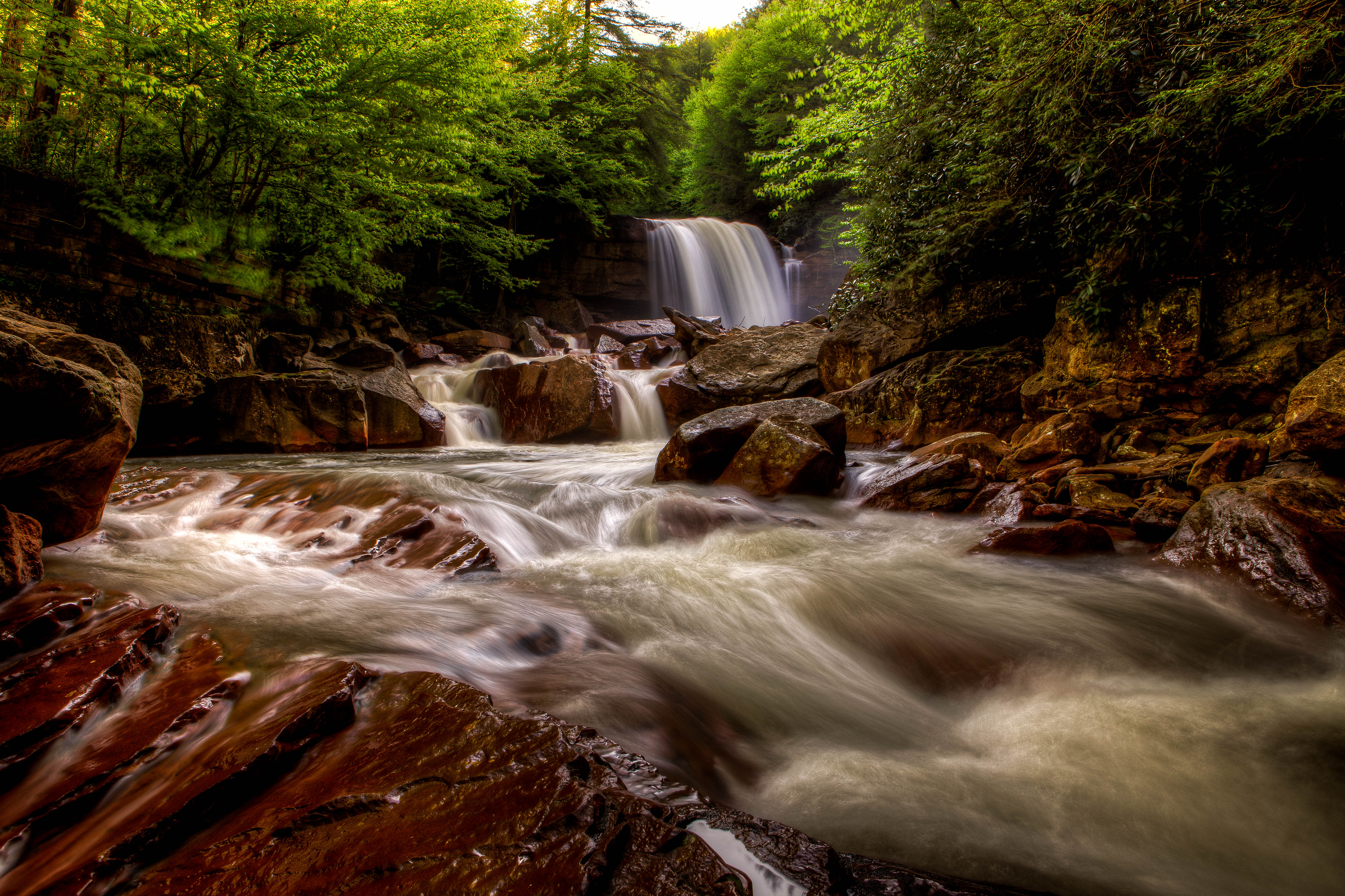 Обои Douglas Falls North Fork Blackwater River West Virginia на рабочий стол