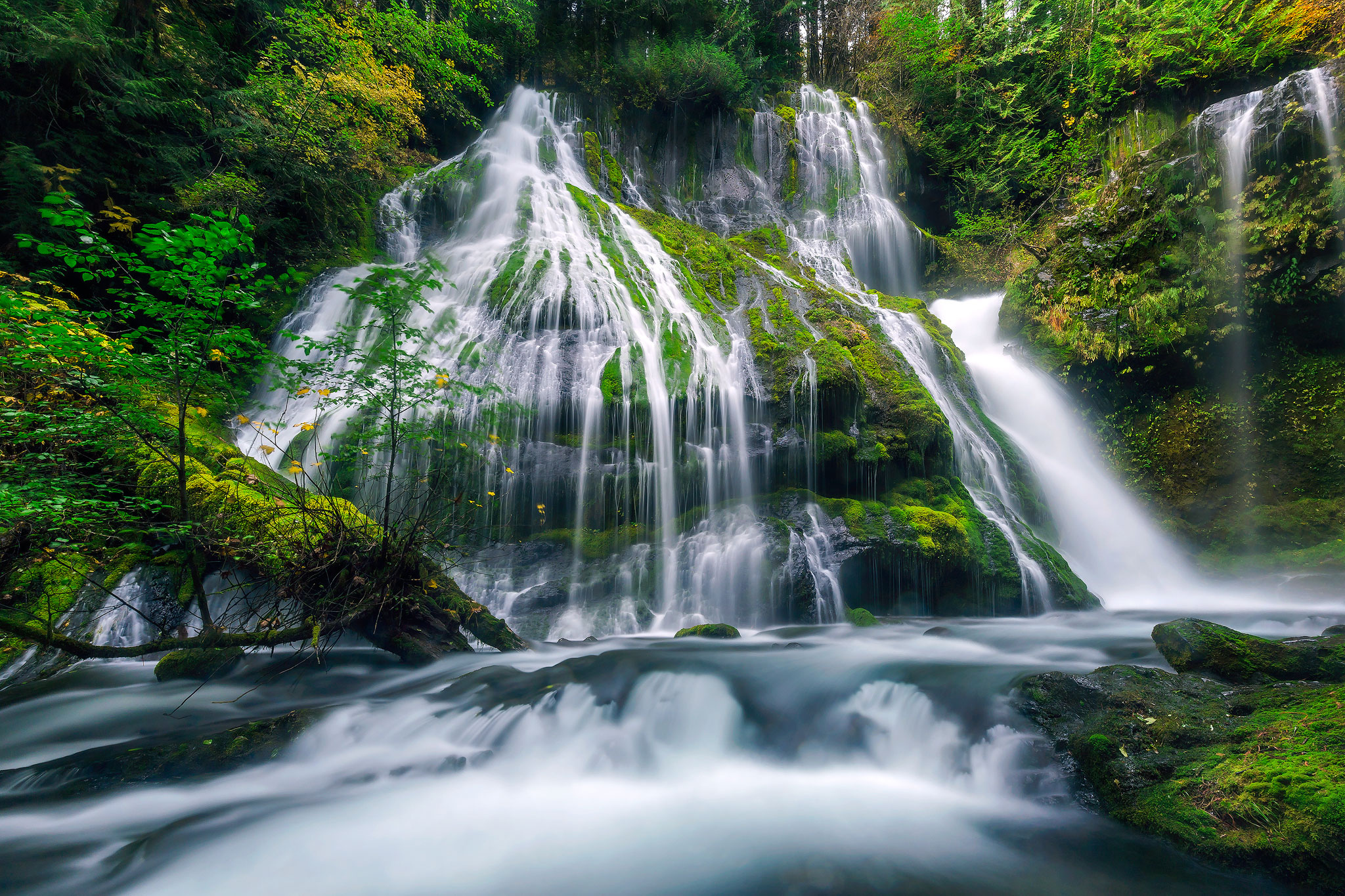 Free photo Beautiful little waterfall