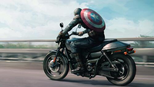 Обои Captain America супергерои художника на рабочий стол