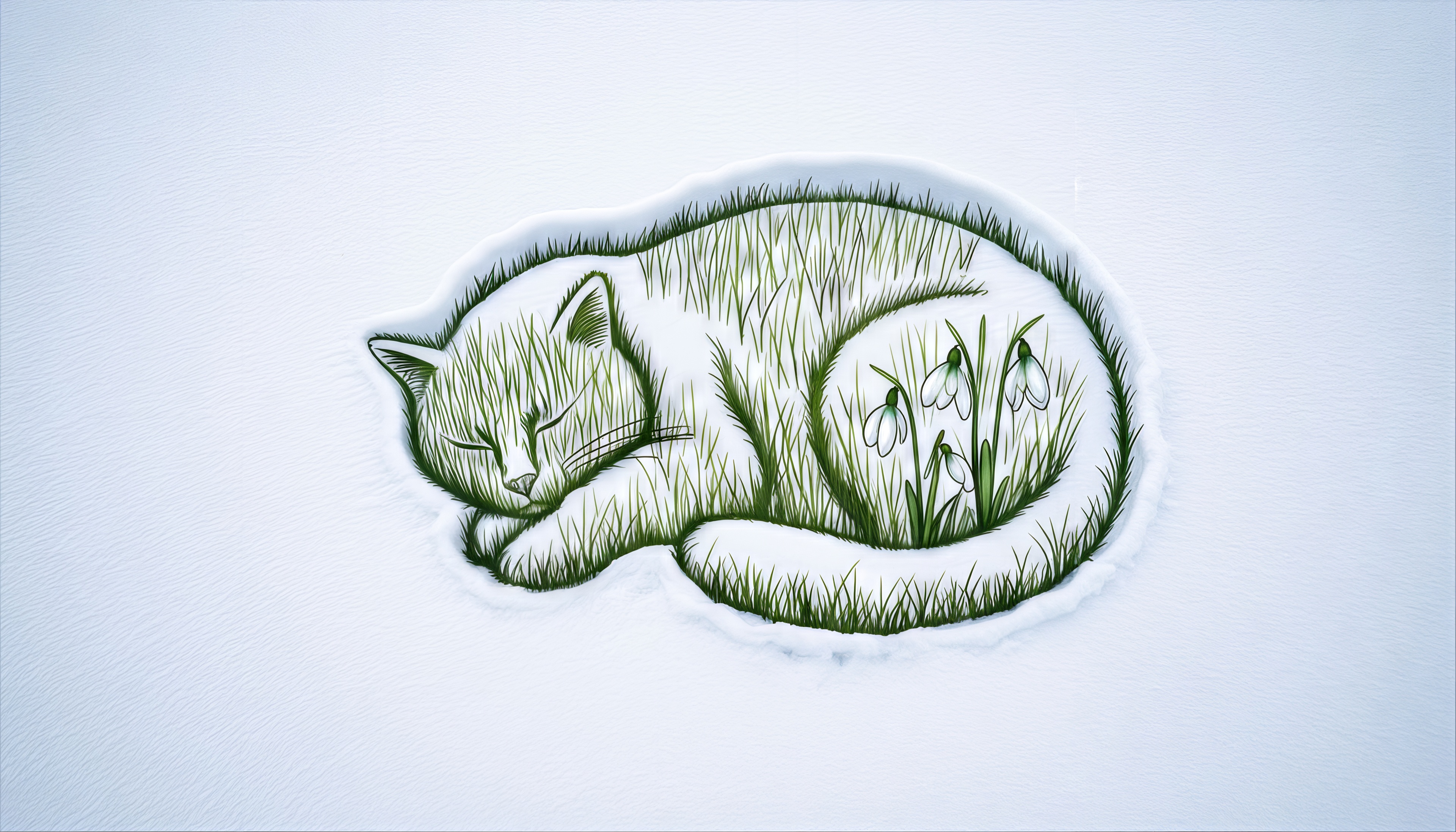 桌面上的壁纸猫 梦见 睡猫