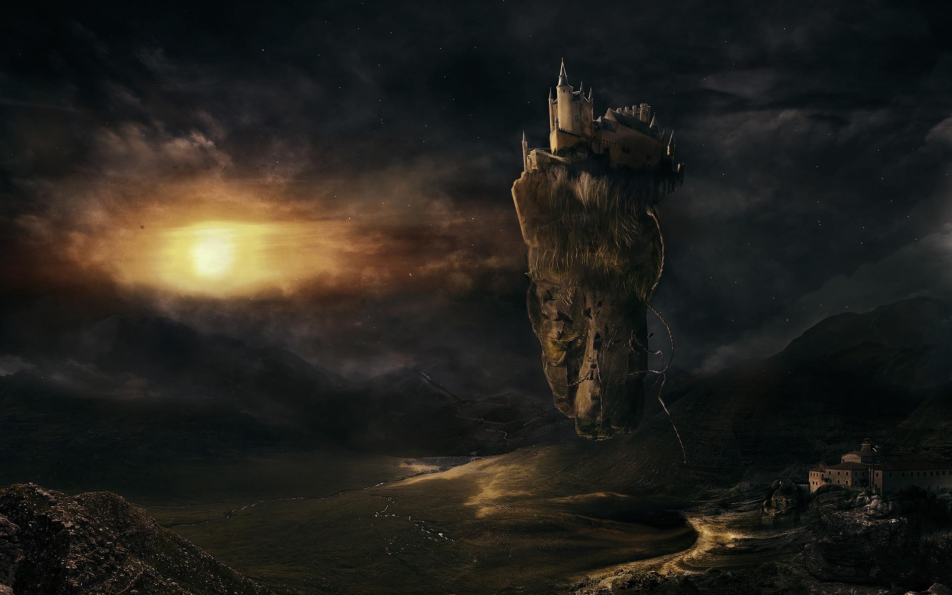 Wallpapers landscape night rock on the desktop