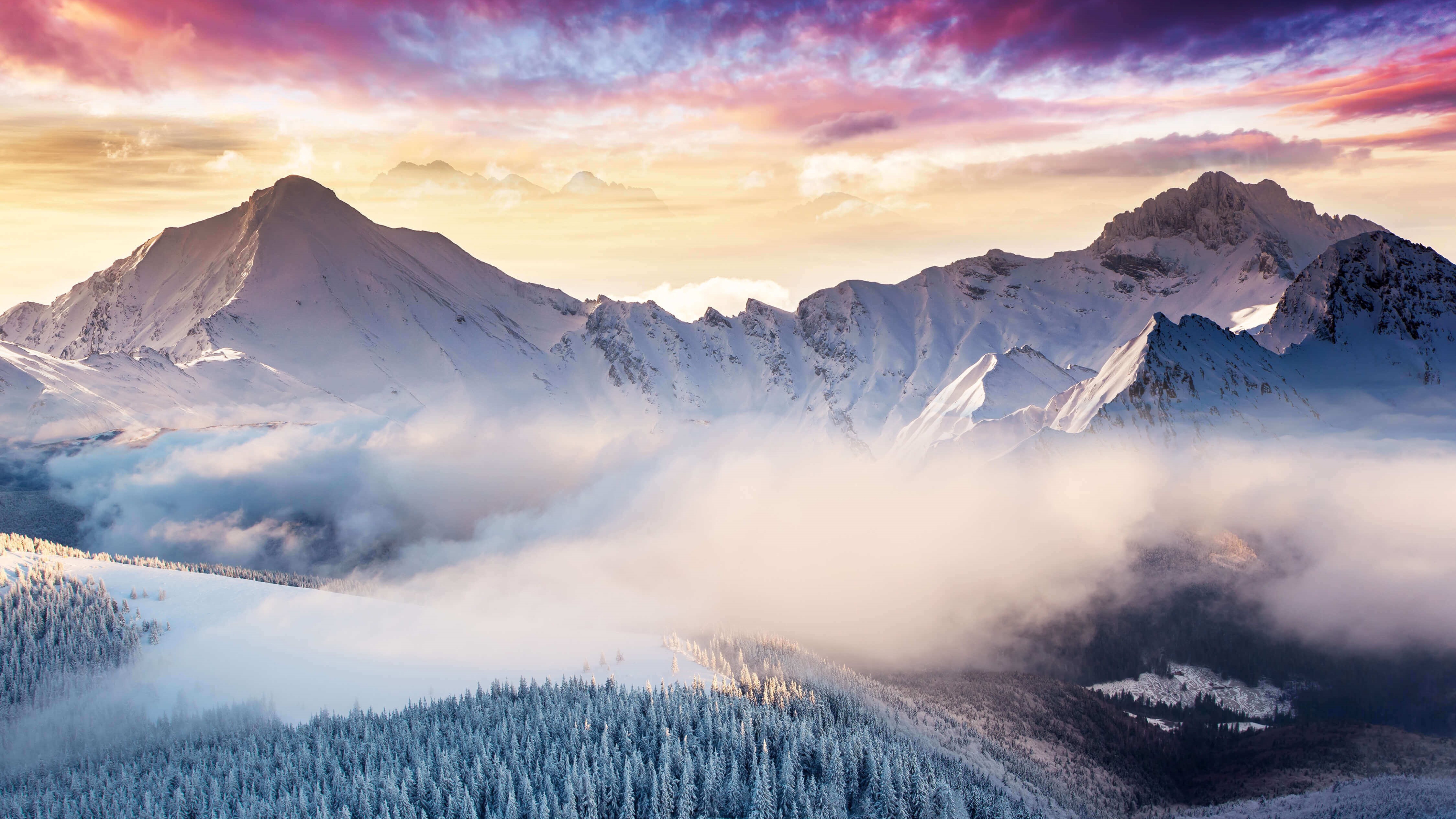 Wallpapers mountains snow snow on the mountains on the desktop