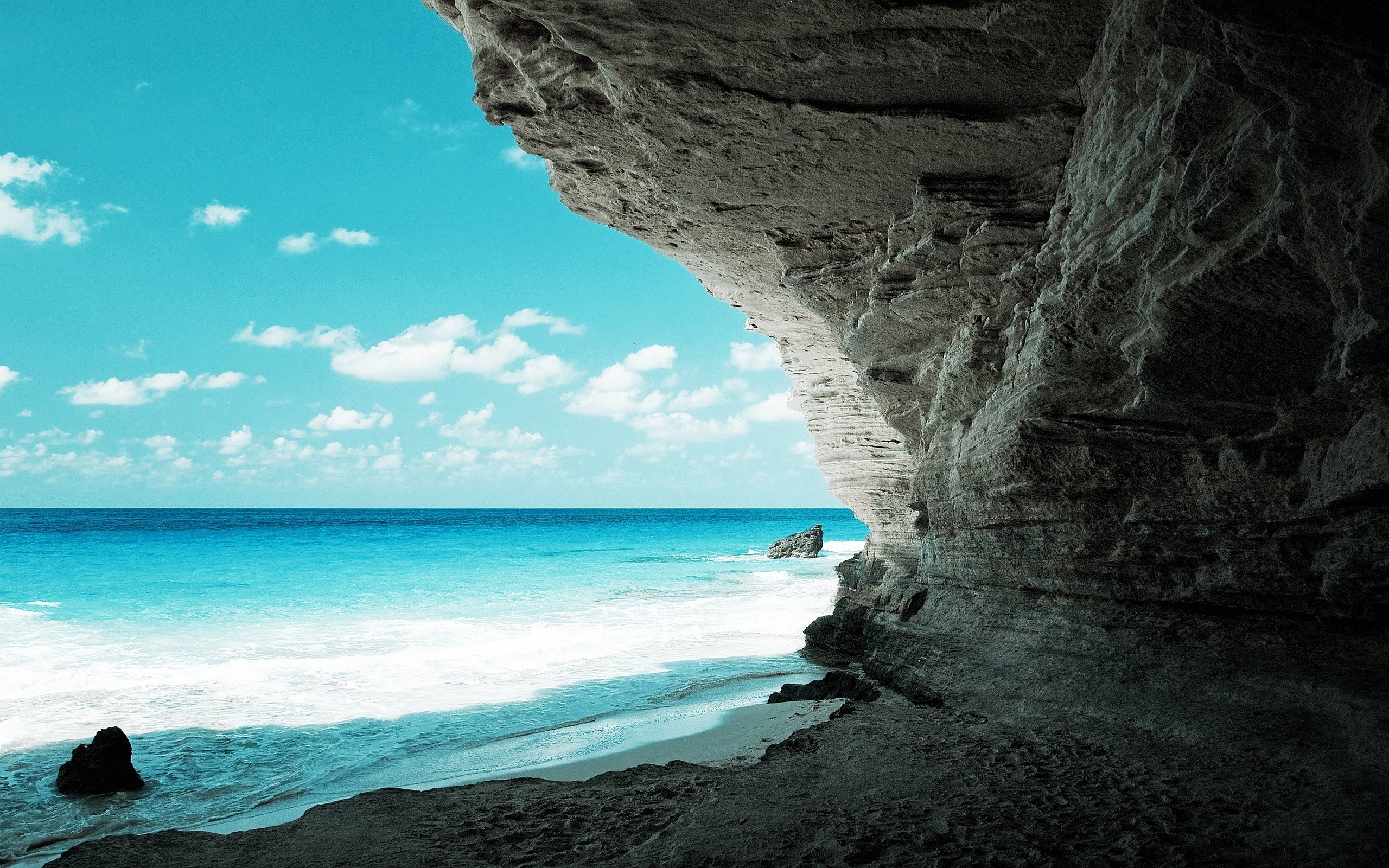 Бесплатное фото Скала у моря