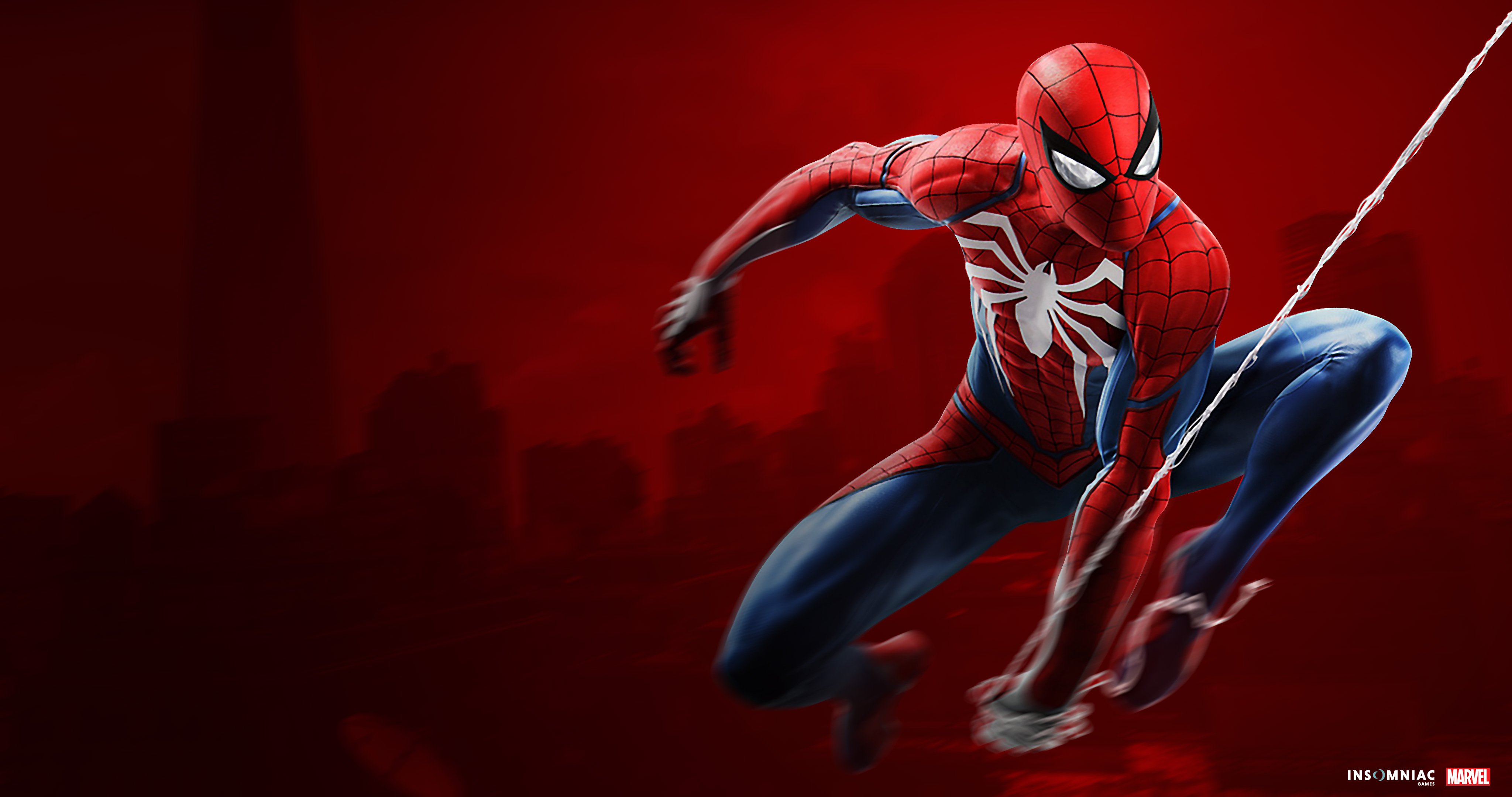 Wallpapers spider man spider web computer games on the desktop