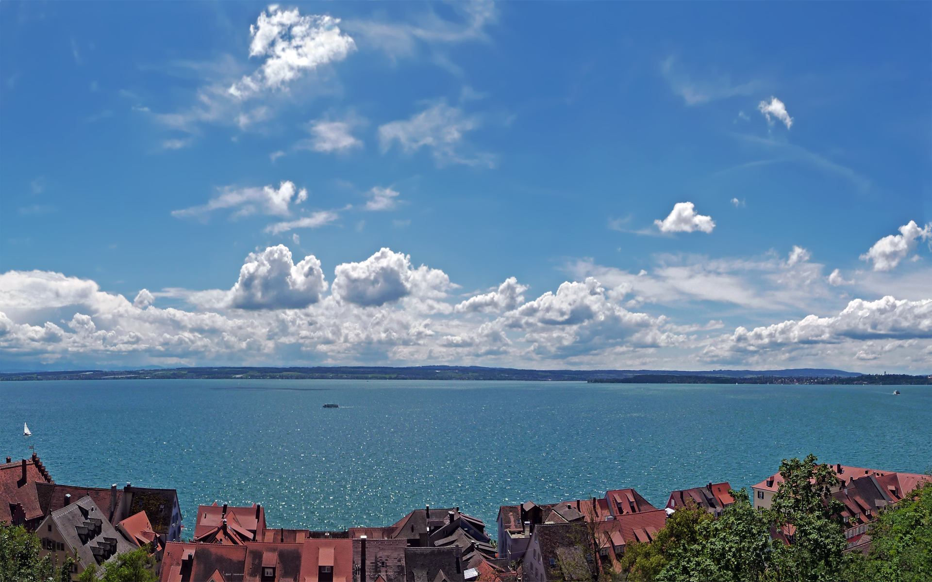 Wallpapers coast houses roofs on the desktop