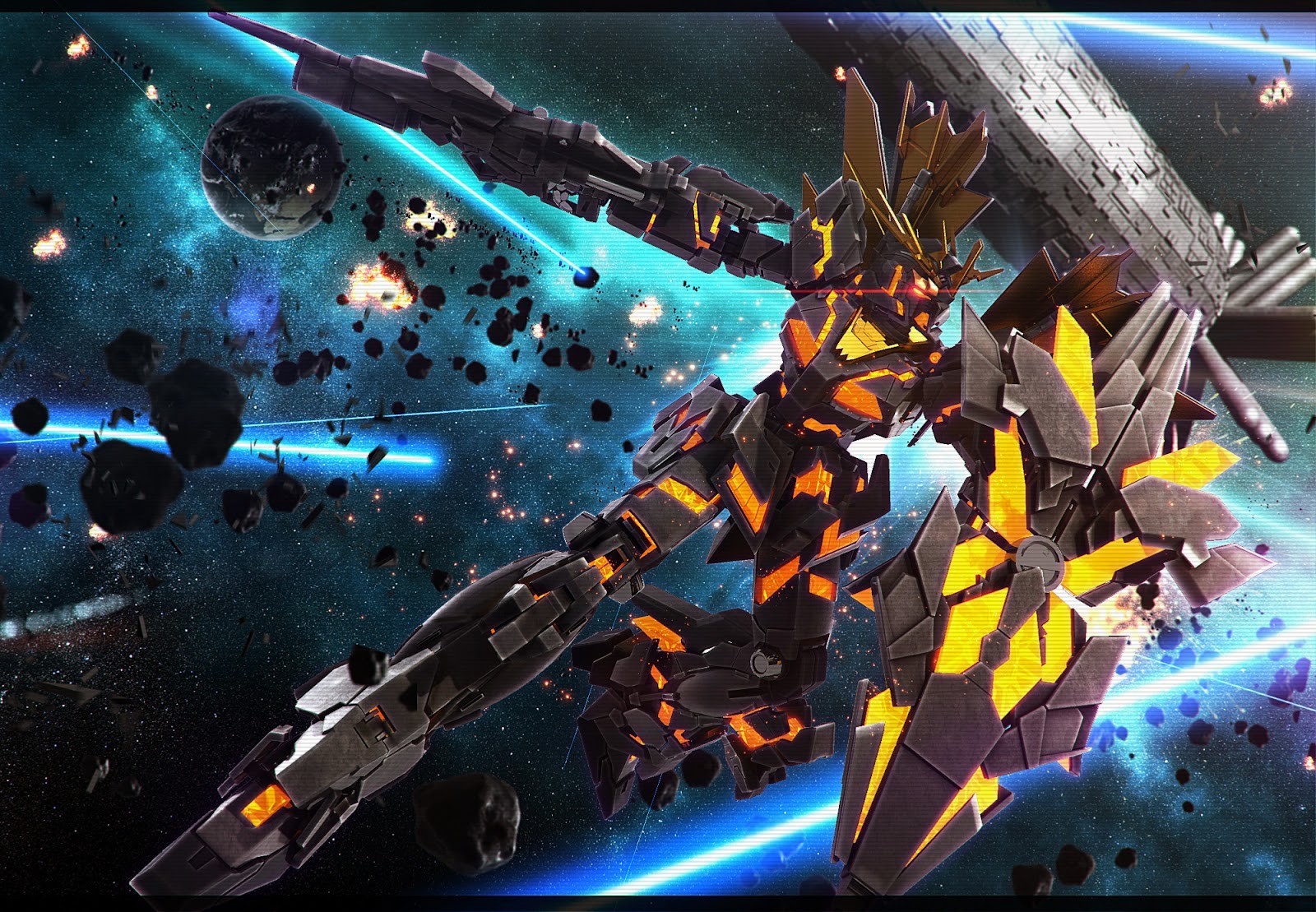 Wallpapers space Gundam screenshot on the desktop