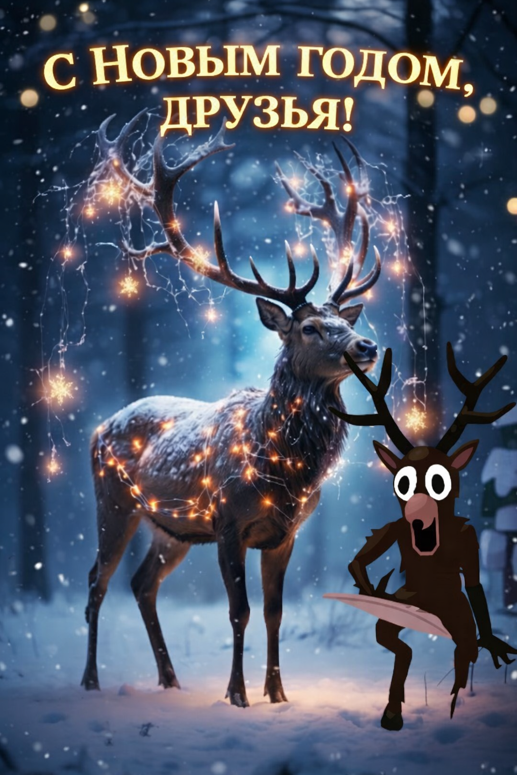 Бесплатная открытка Олень из Роблокс.