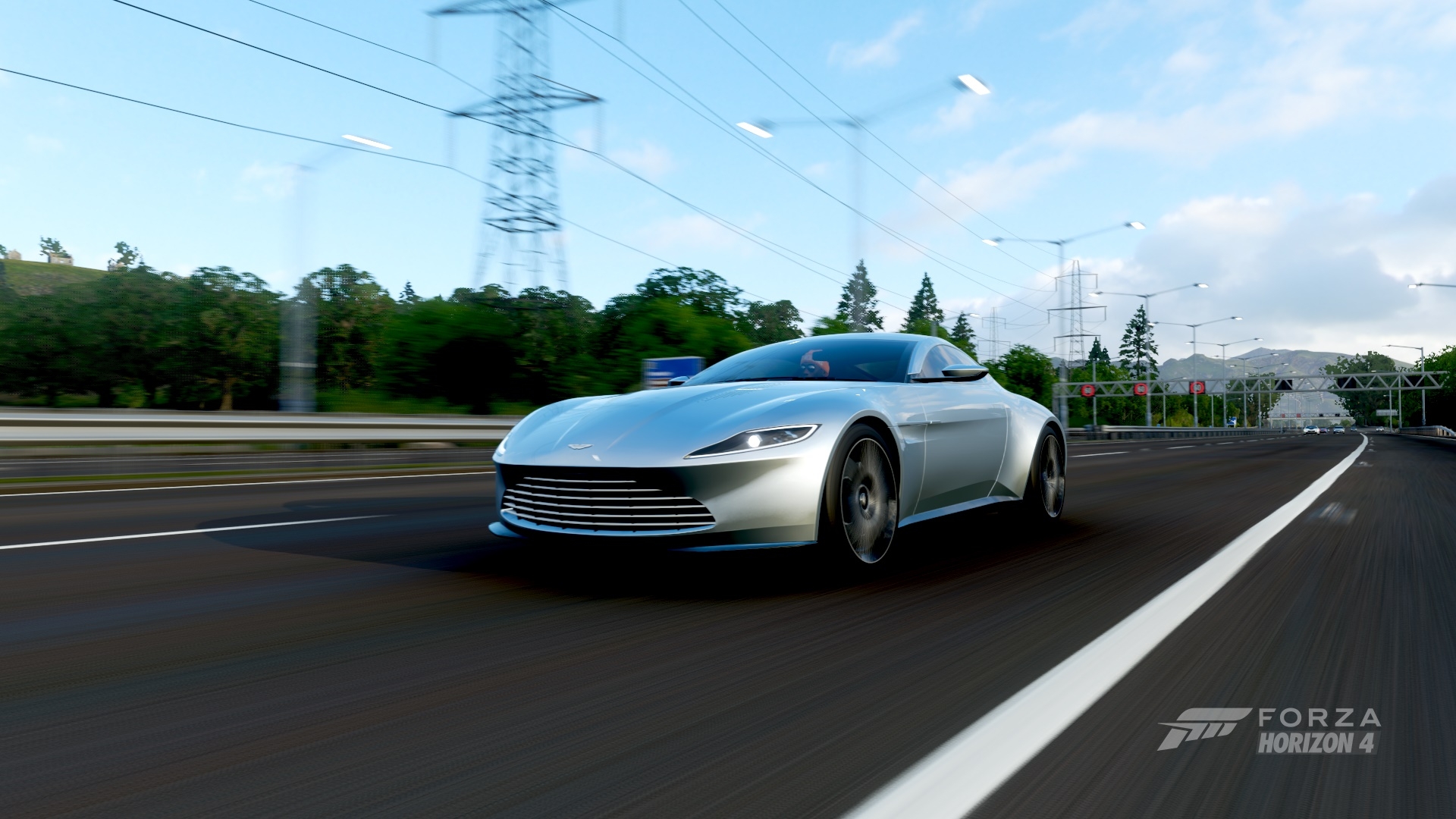 Free photo Aston martin db10 in the game forza horizon 4