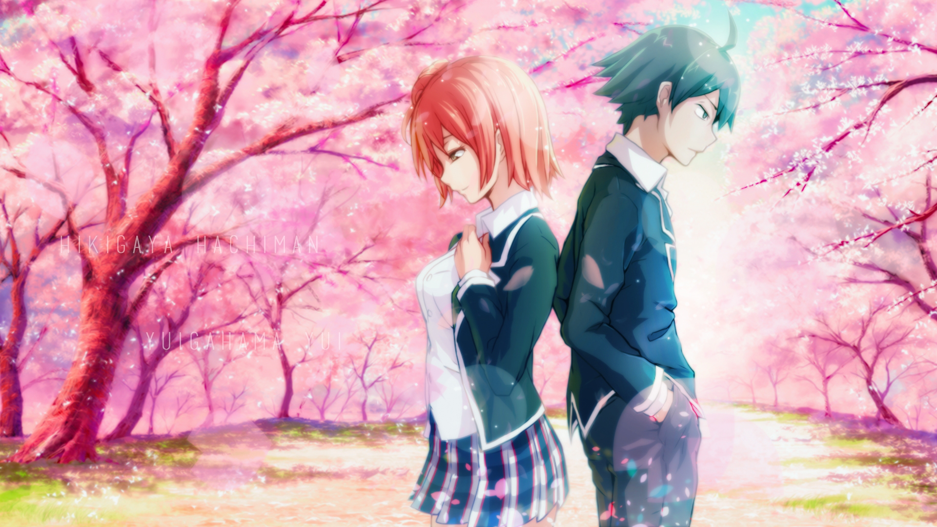 Wallpapers oregairu Yuigahama Yui hikigaya Hachiman on the desktop