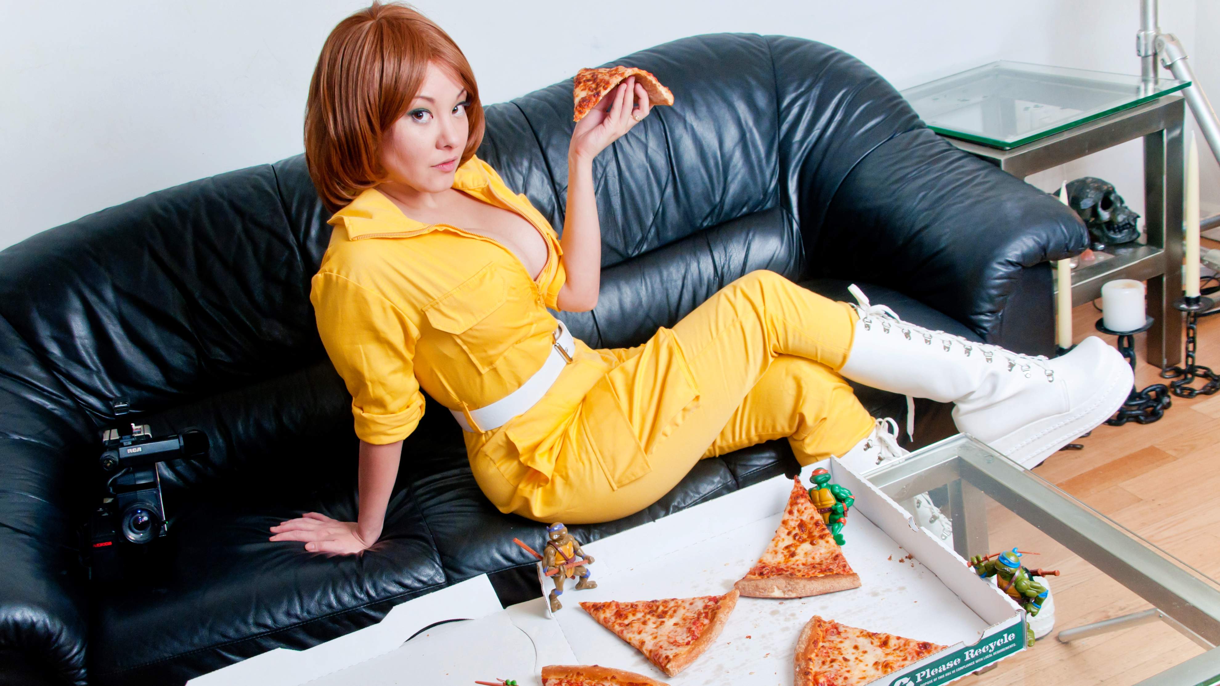 Wallpapers cosplay yellow redhead on the desktop