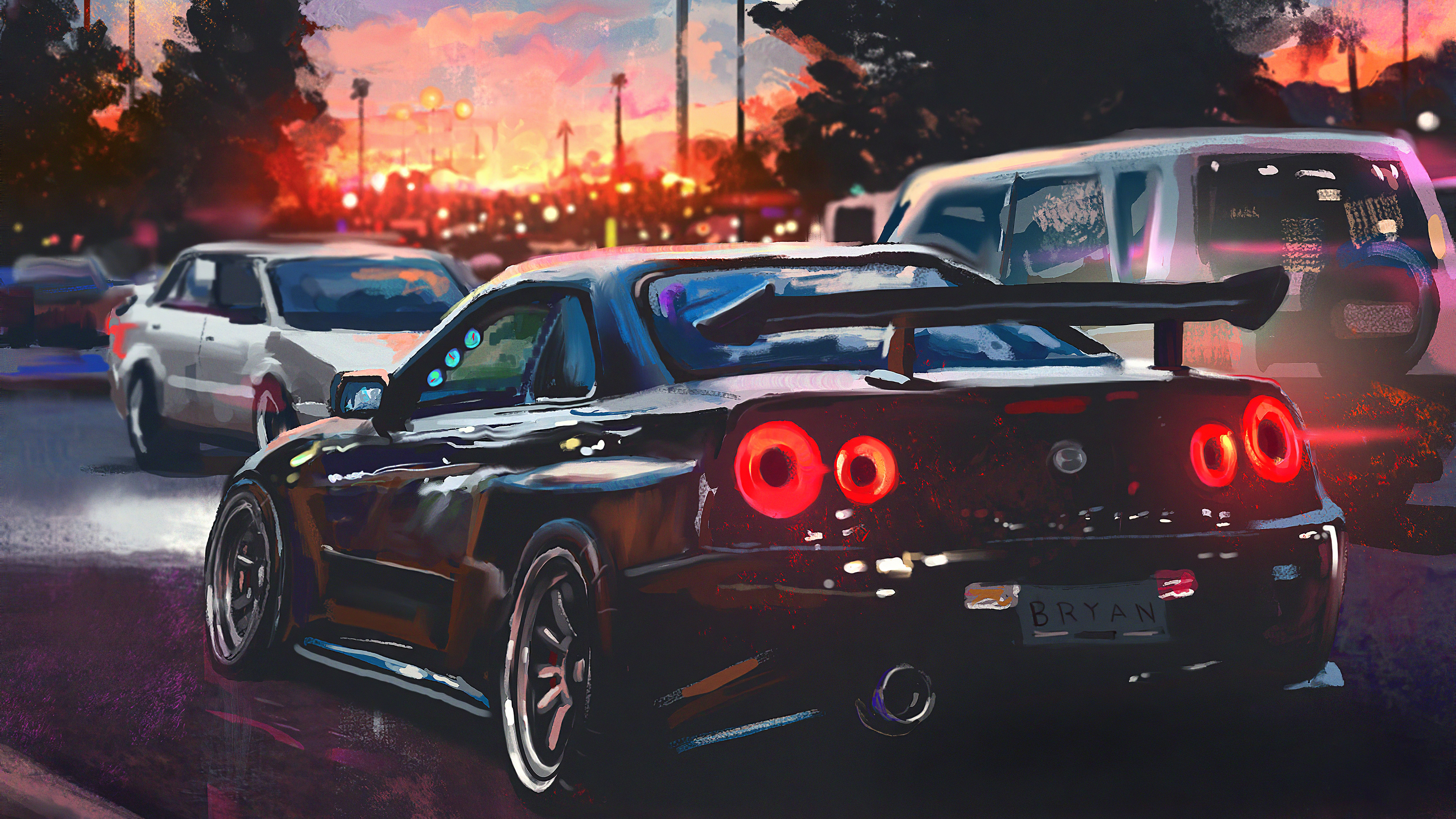 Wallpapers cars nissan skyline figure on the desktop