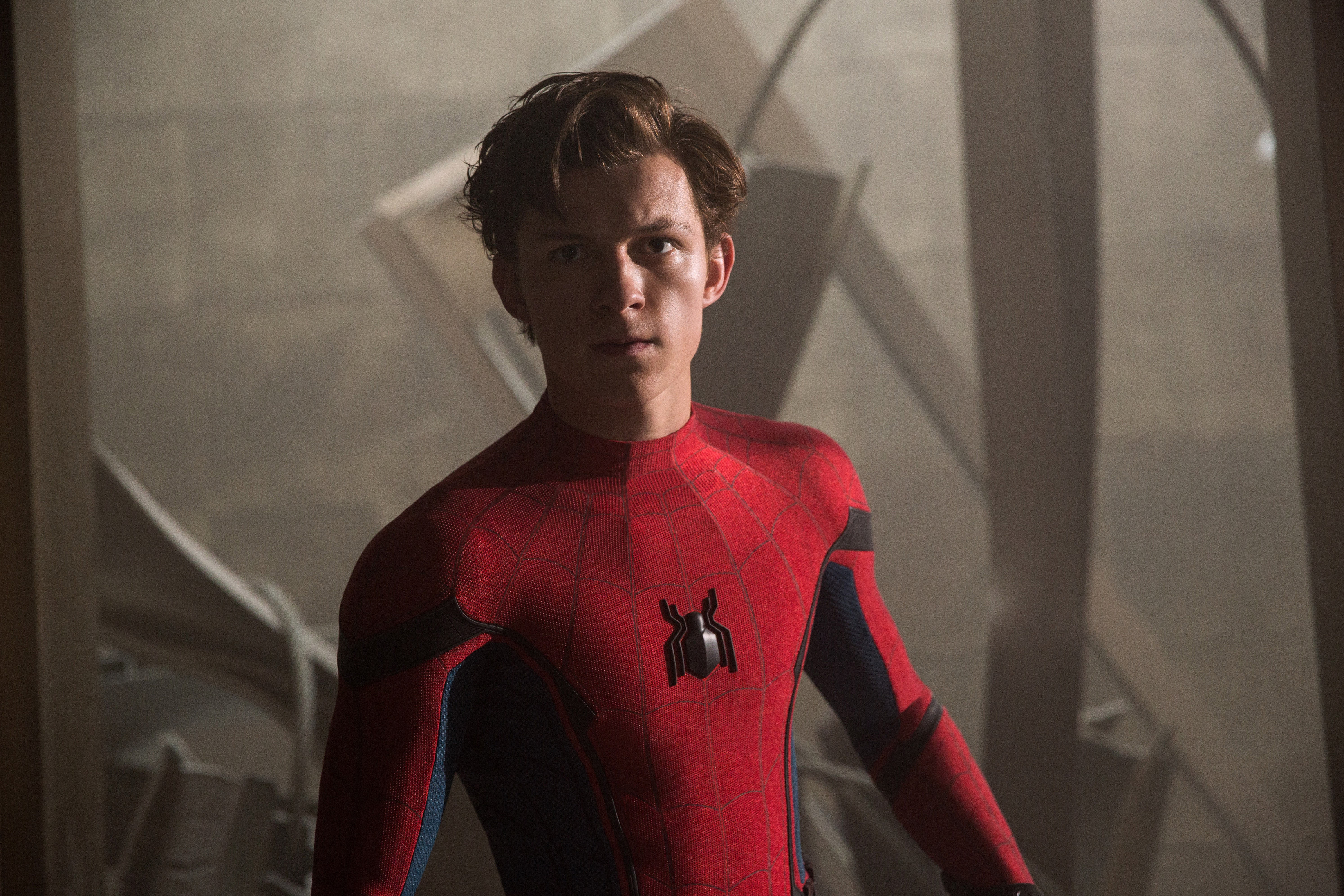 Wallpapers movies Tom Holland spider man on the desktop