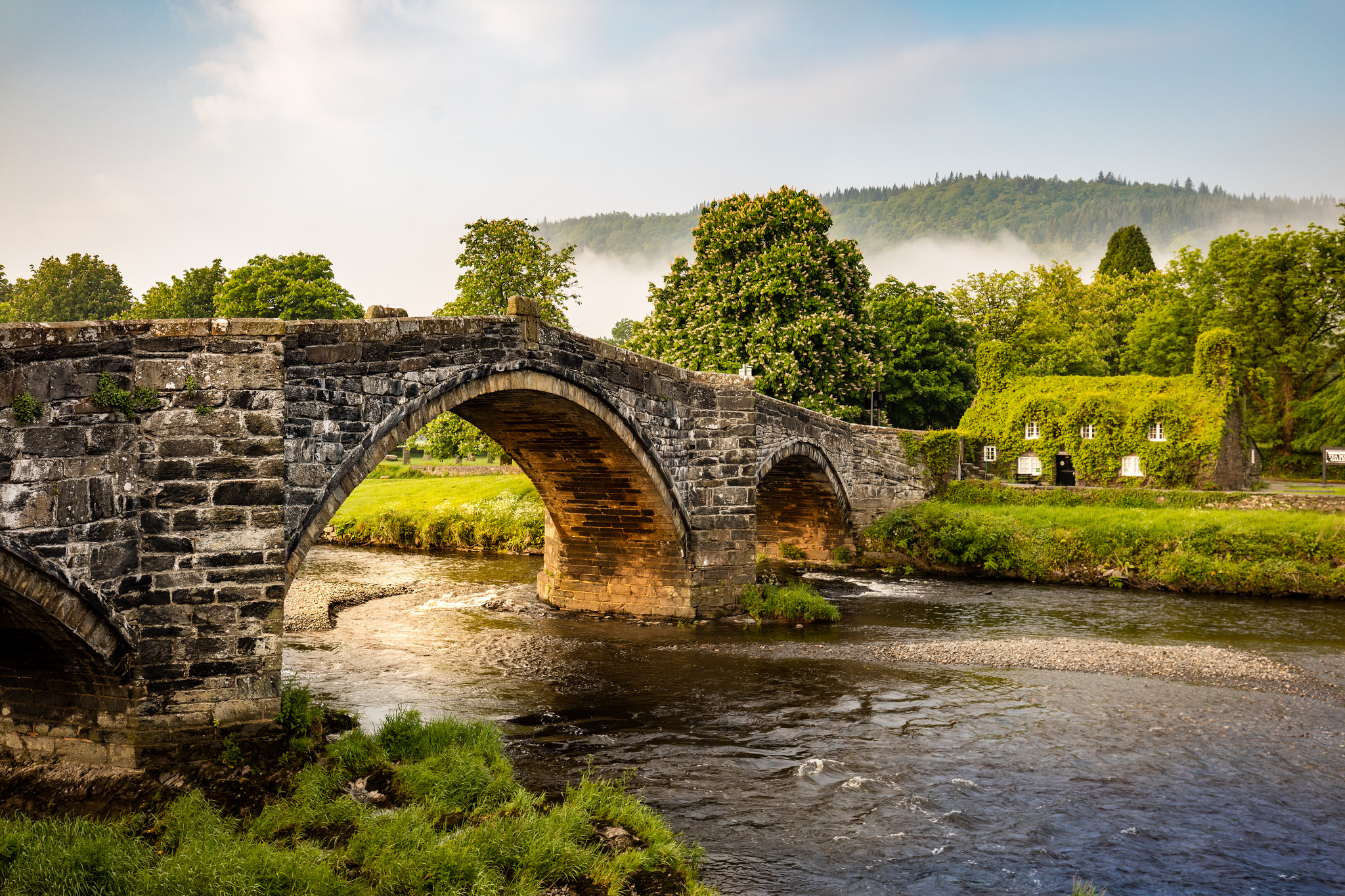 Wallpapers bridge Snowdonia Llanrwst on the desktop