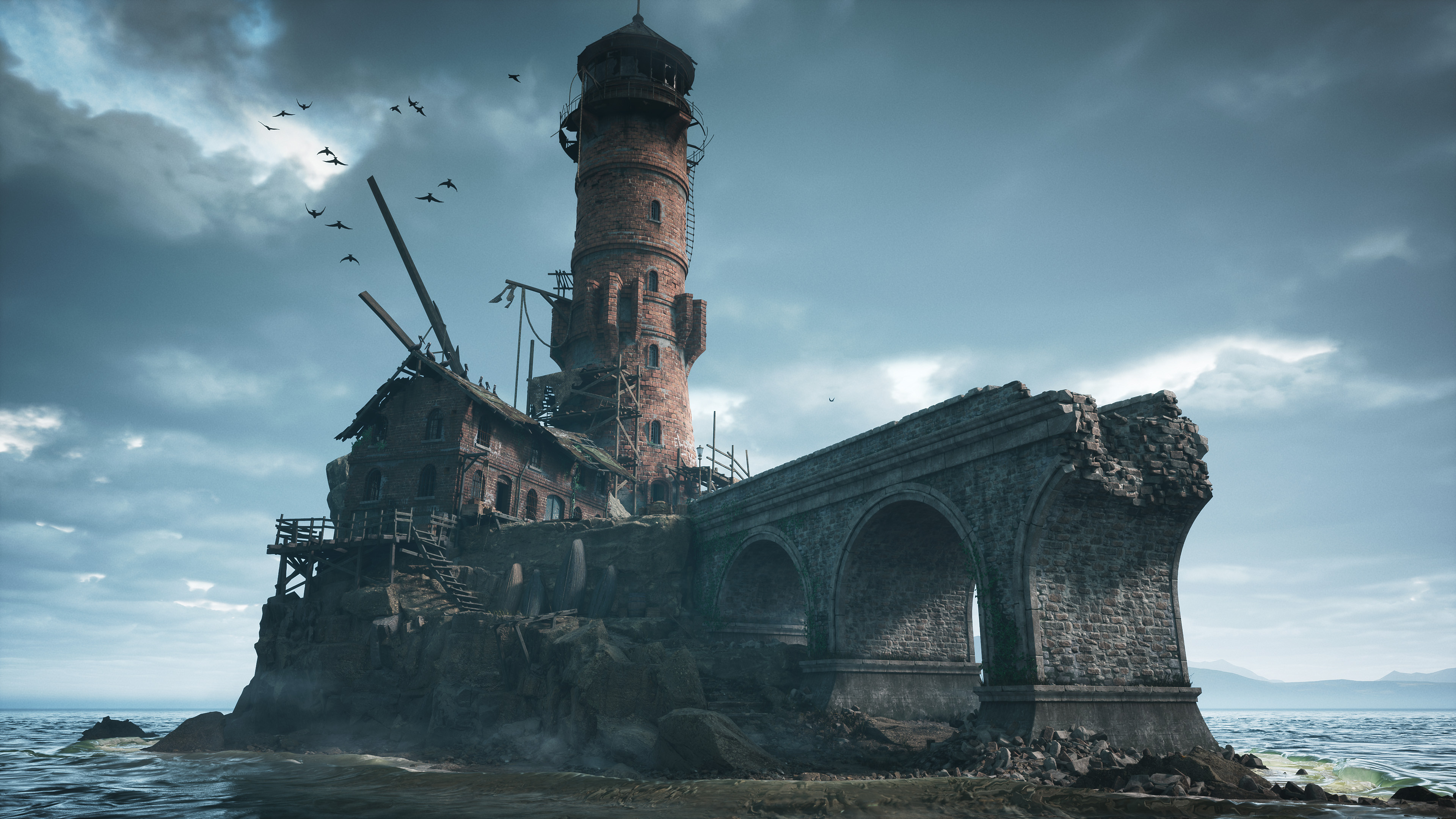 Бесплатное фото Старый маяк