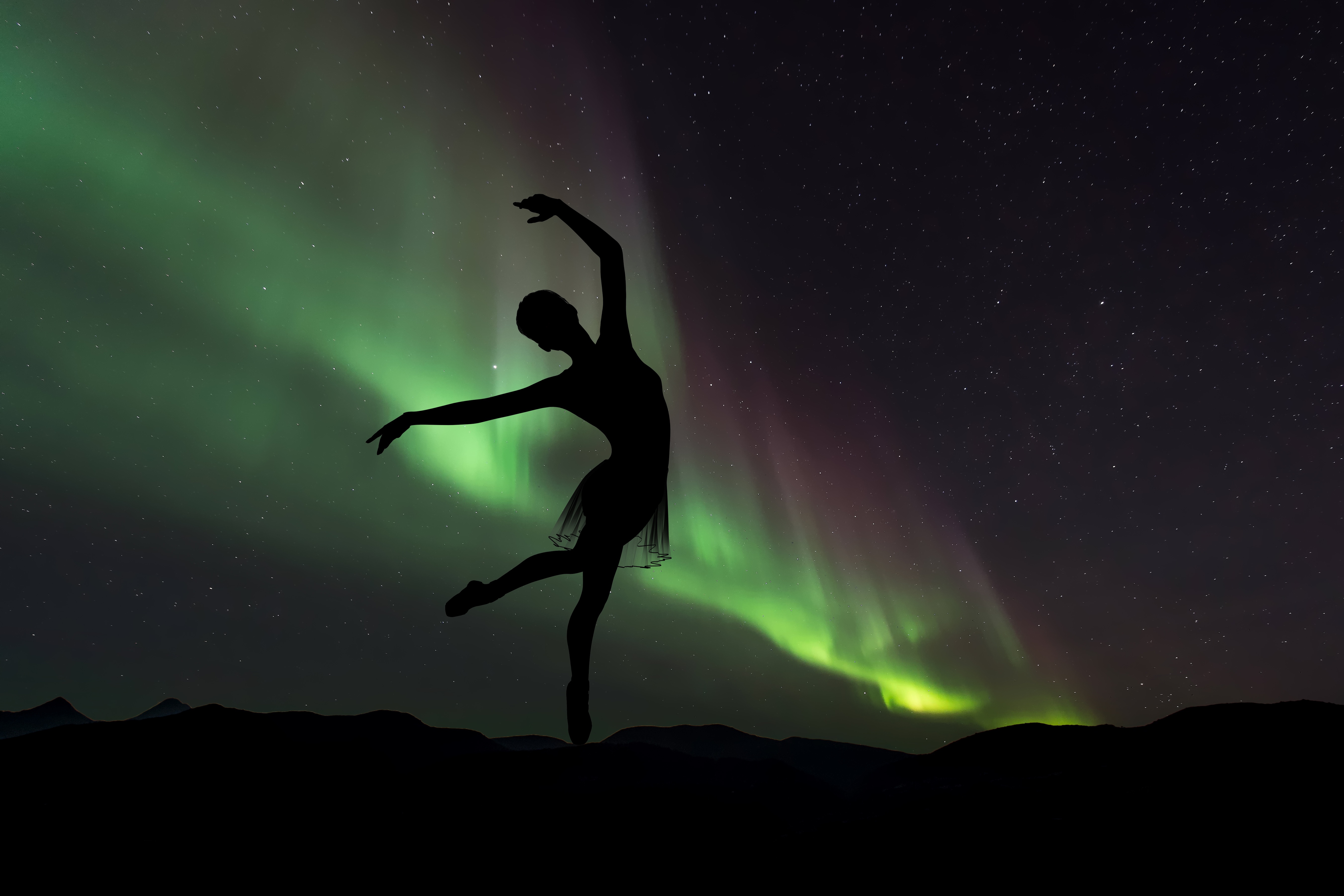 Wallpapers ballerina silhouette dance on the desktop