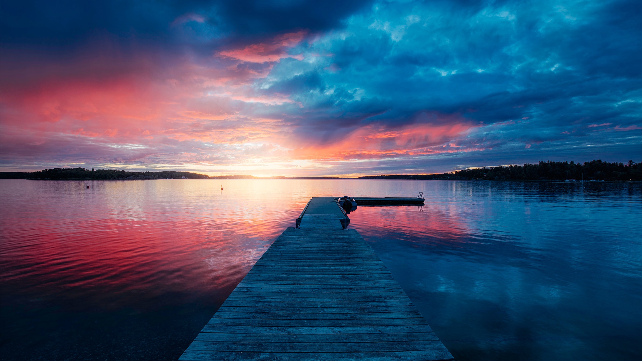 Wallpapers scenic sunset lake on the desktop