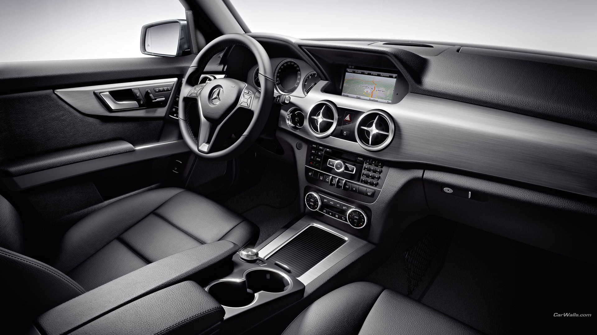 Beautiful black Mercedes interior