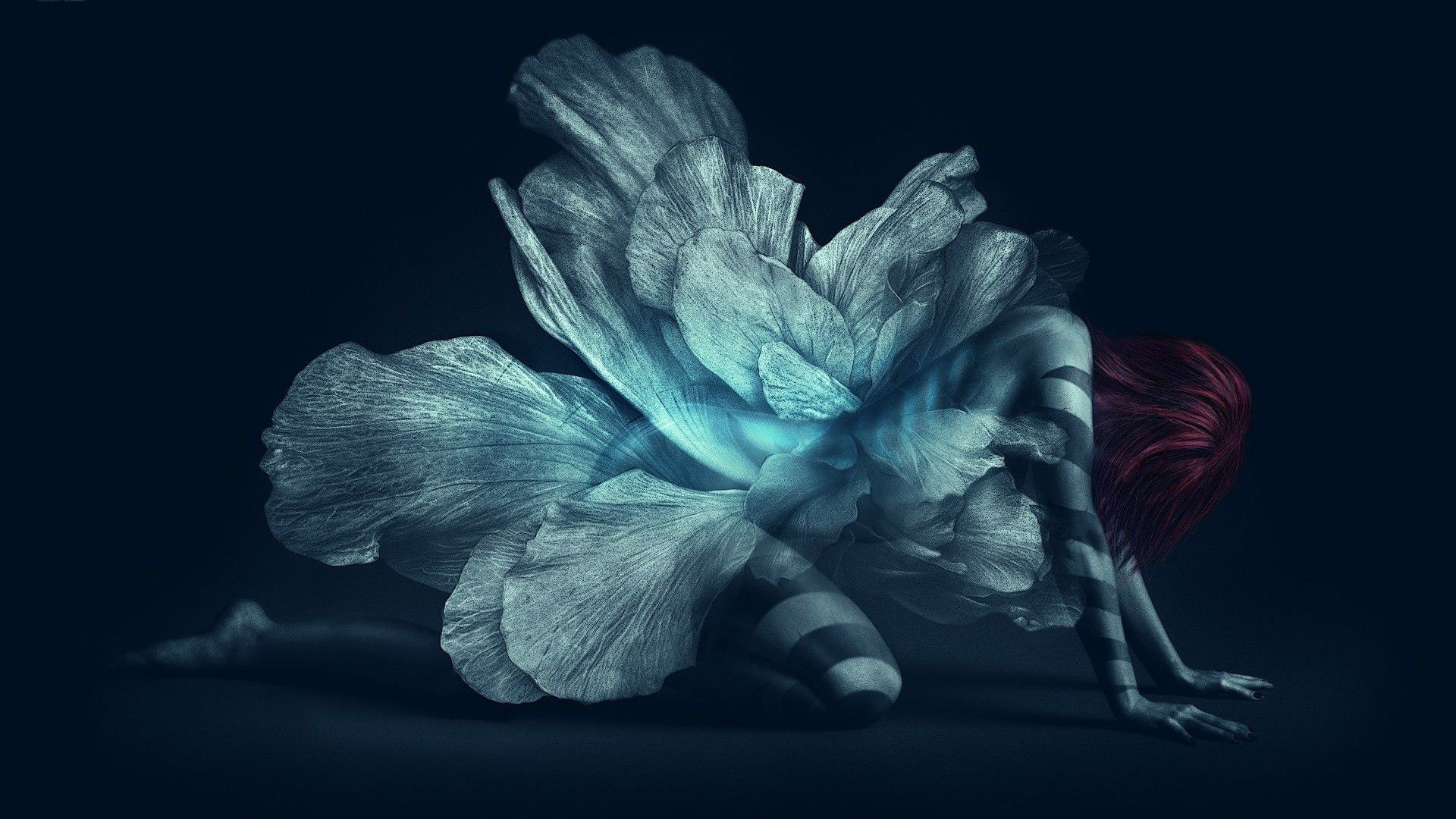 Обои произведение искусства фэнтези-арт рыжая на рабочий стол