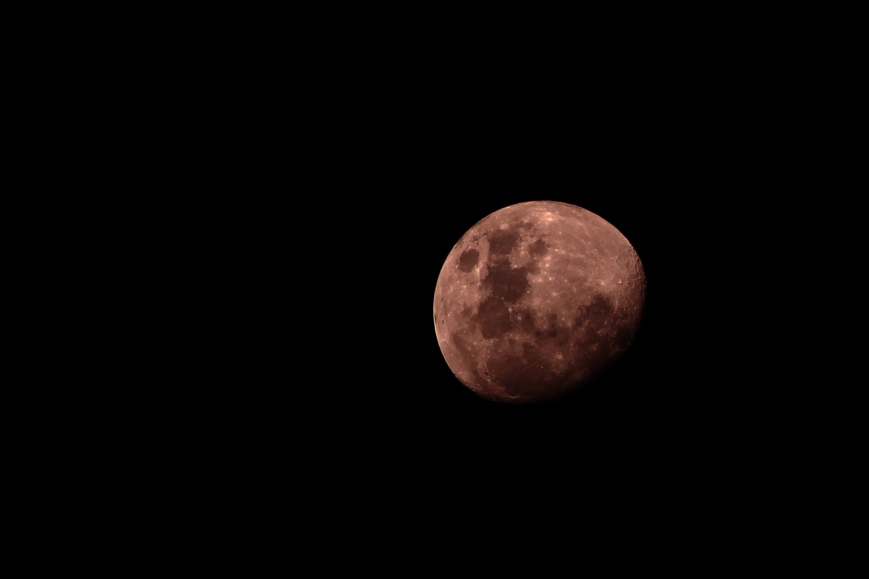 Free photo The moon against the black background of space