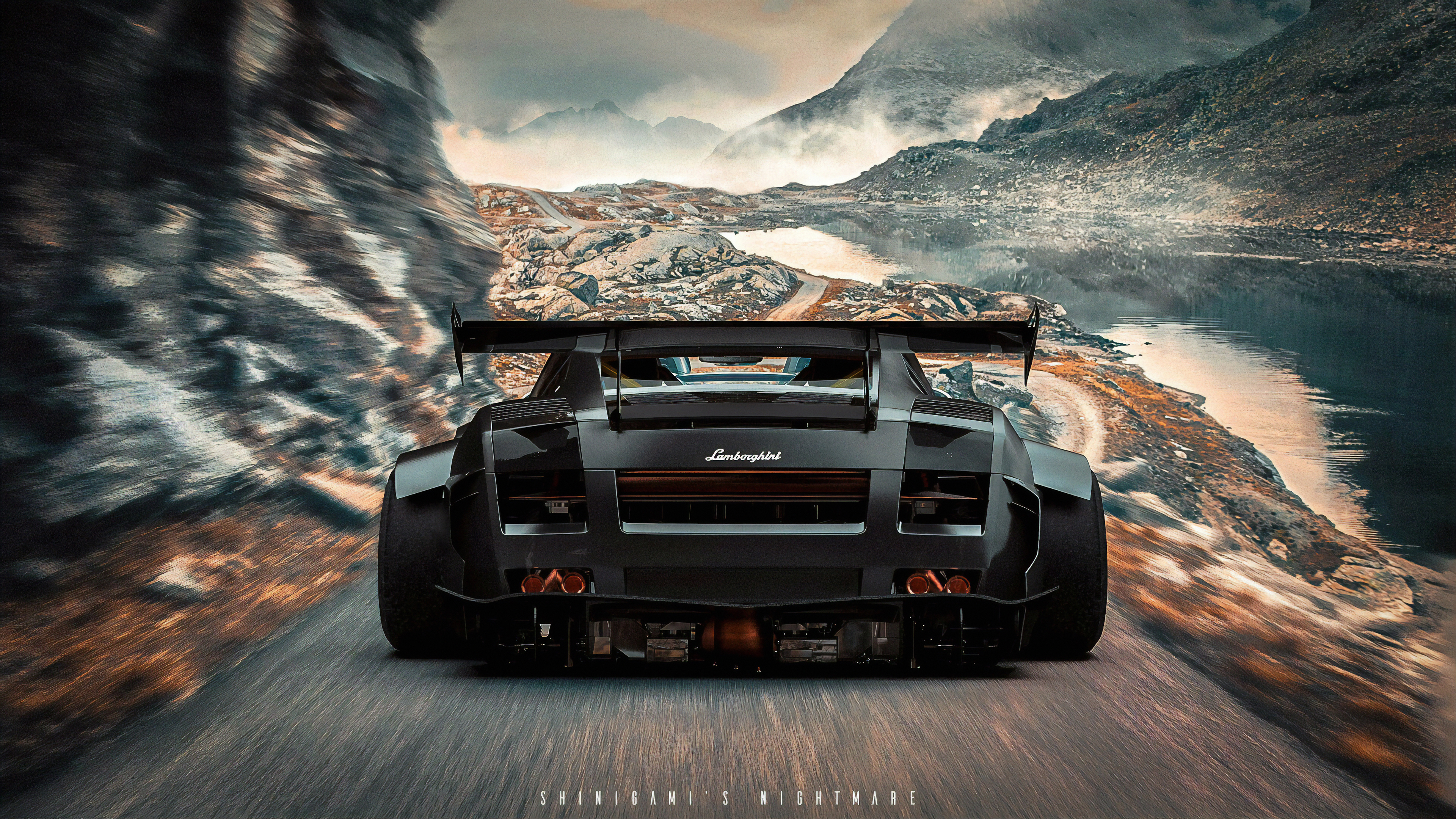 Wallpapers Lamborghini black car cars on the desktop