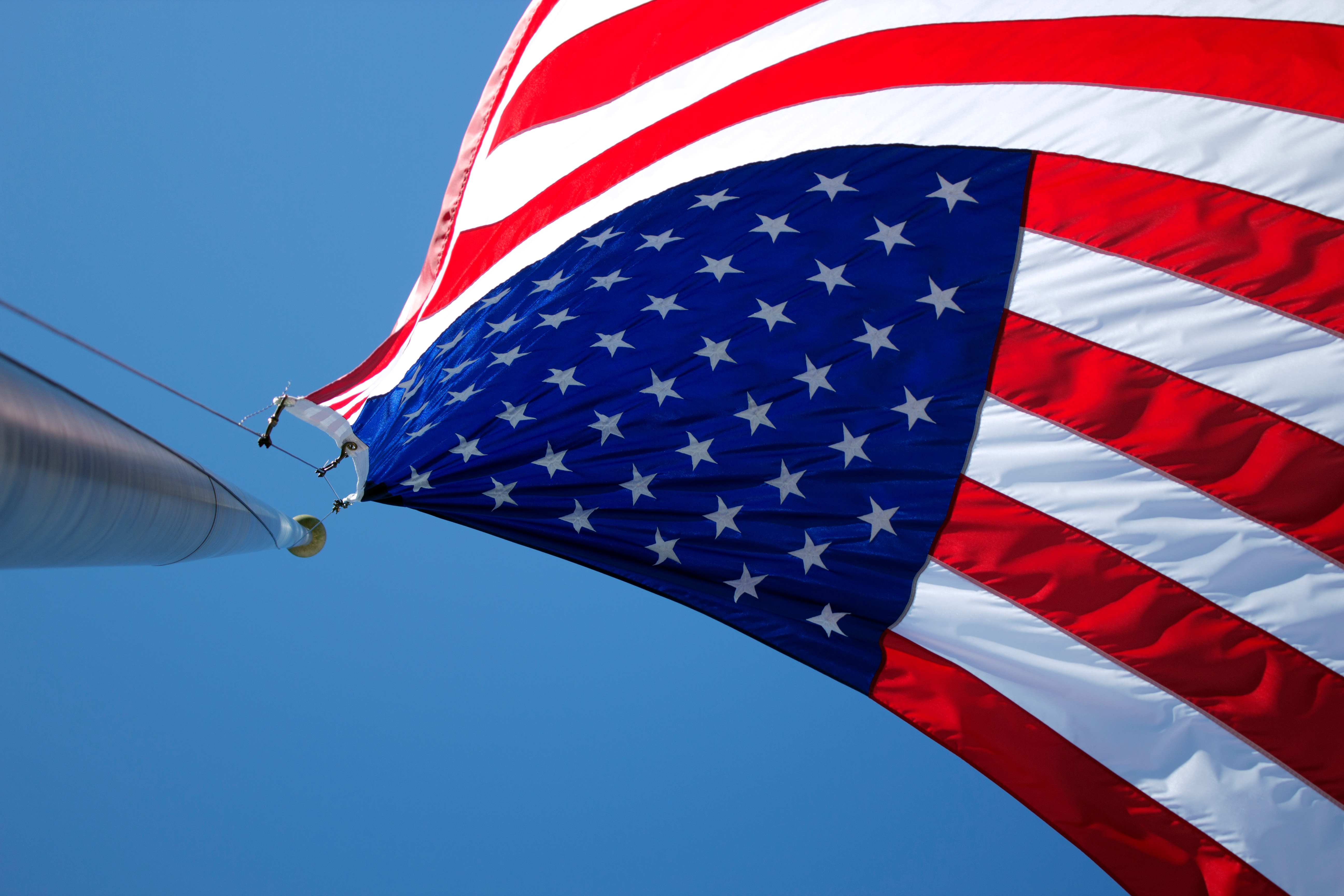 Wallpapers flag wind flag of America on the desktop