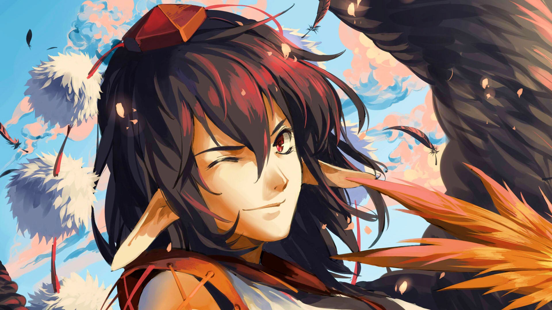 Обои лицо иллюстрация аниме на рабочий стол