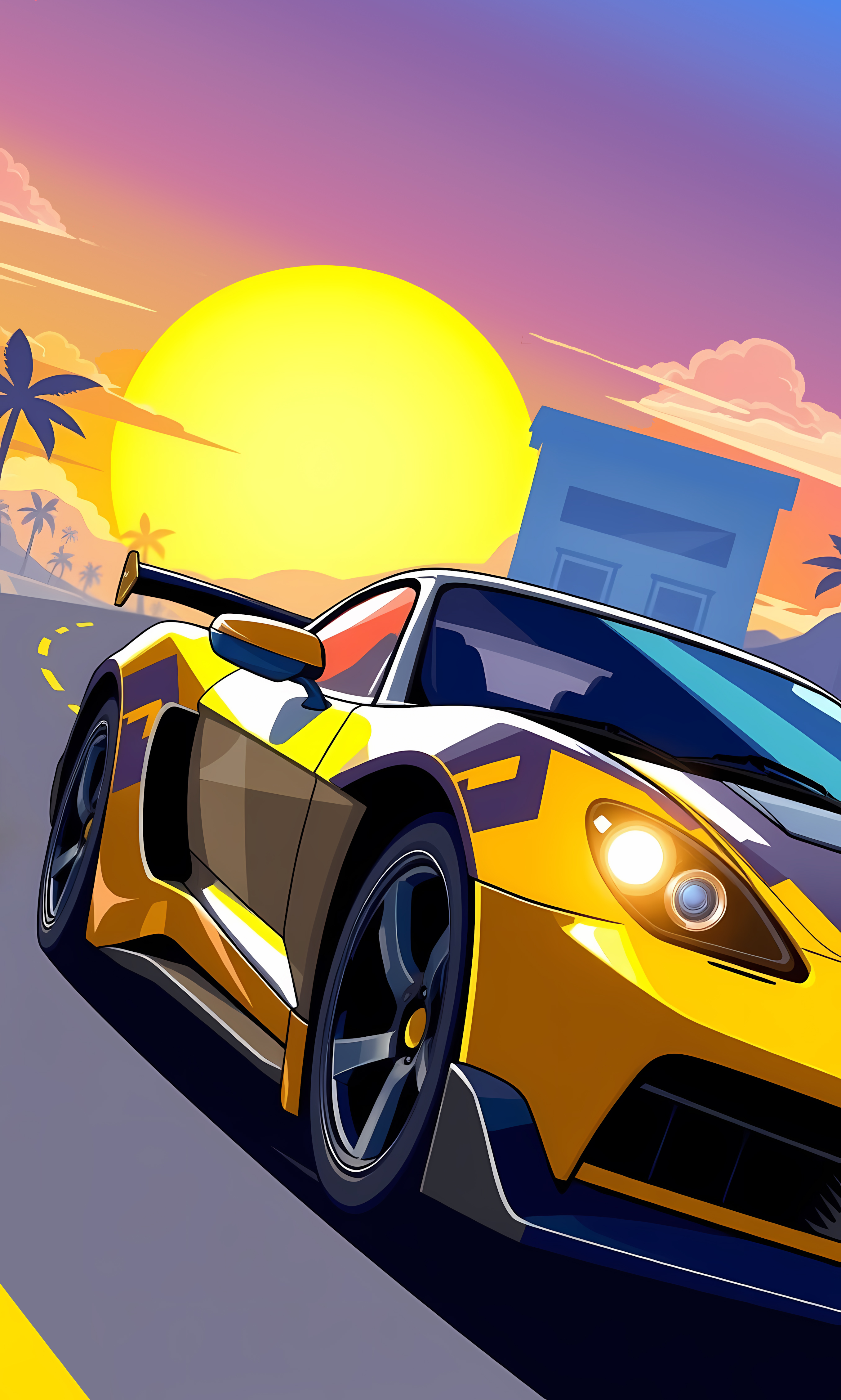 Бесплатное фото Путь в закат