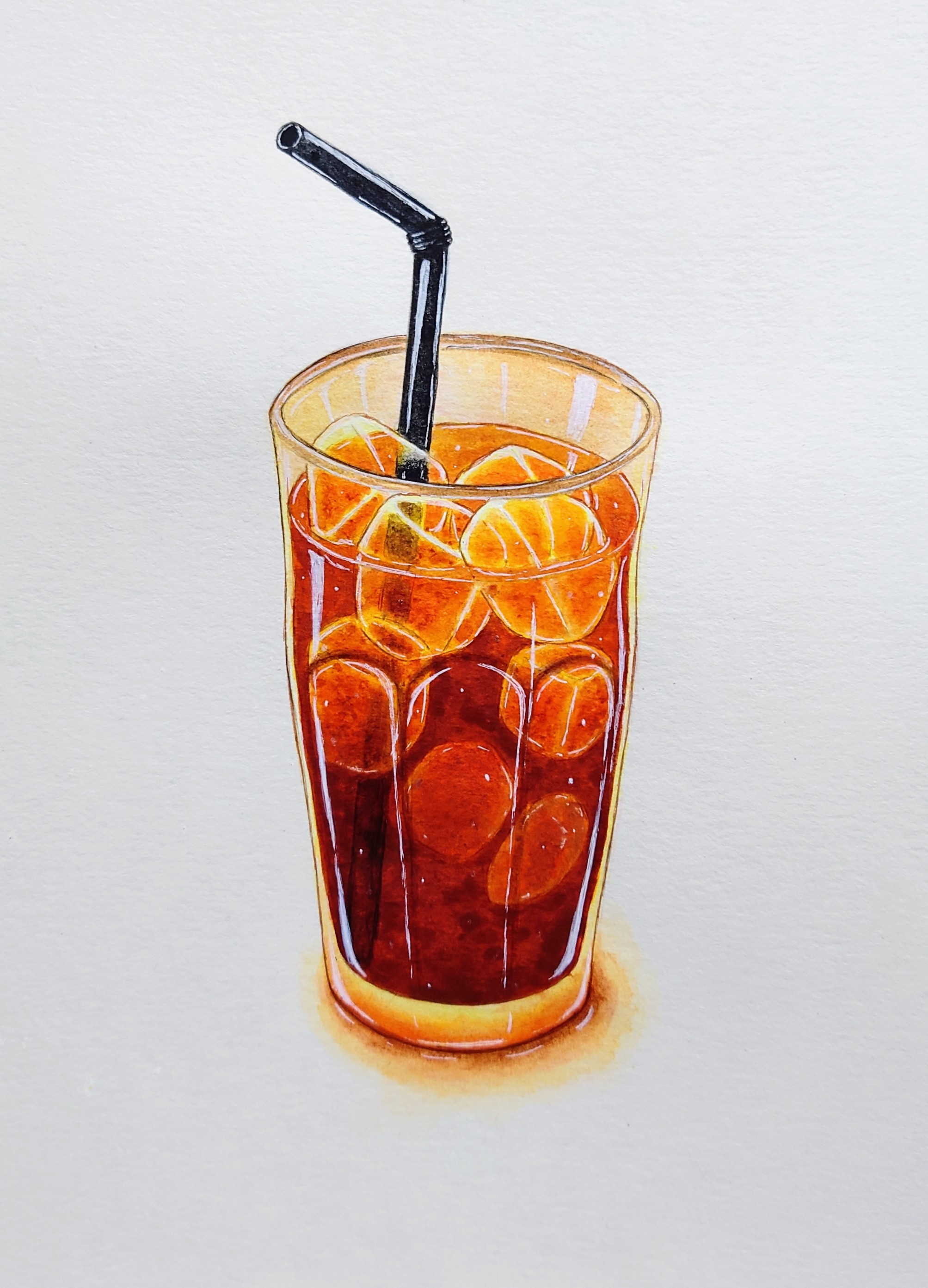 Drawing of a coca-cola glass