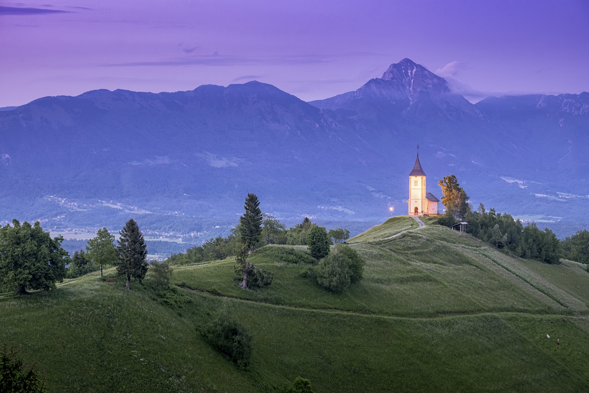 Wallpapers Slovenia landscape Jamnik Church on the desktop