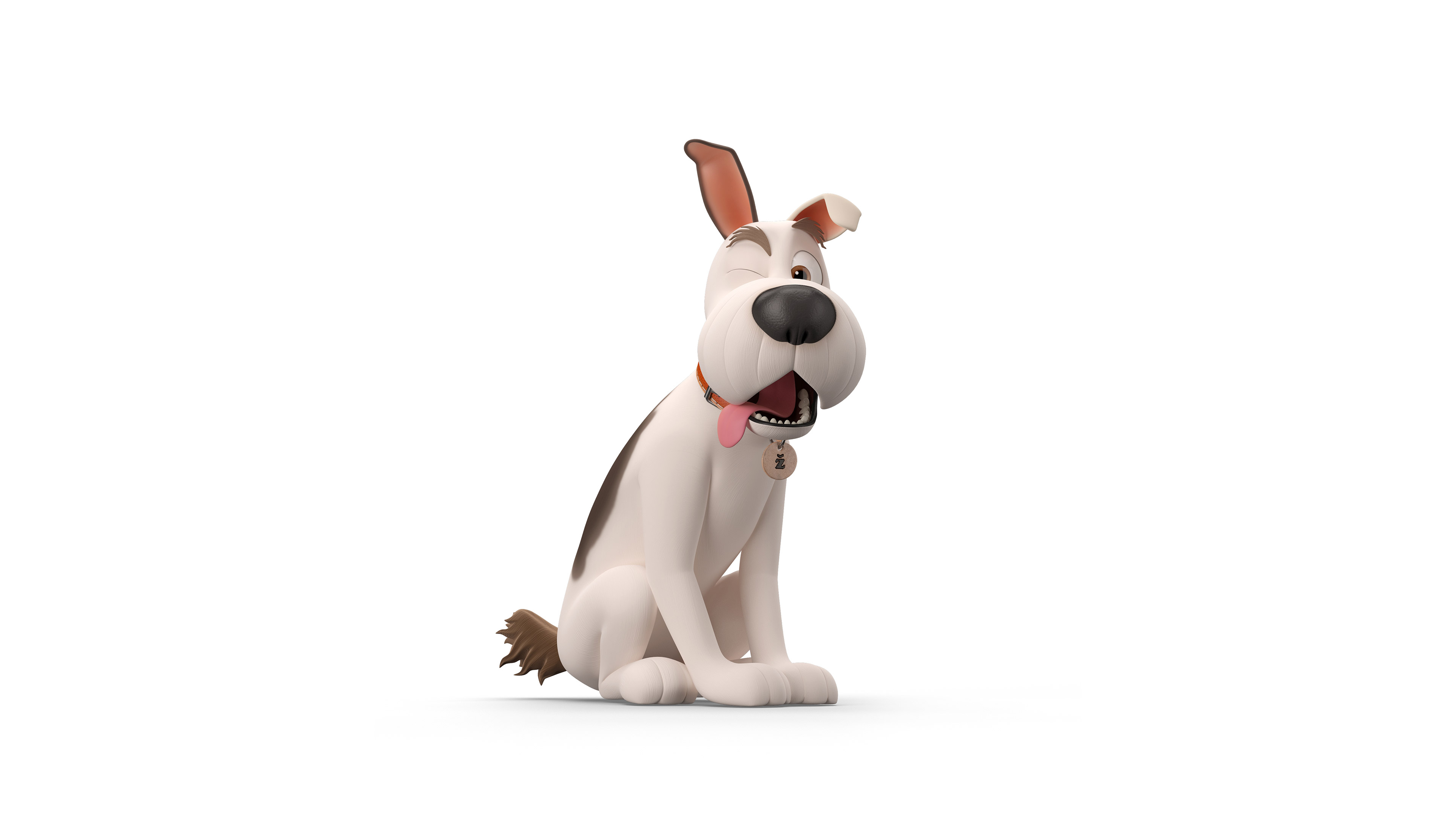 Free photo Cartoon dog winks