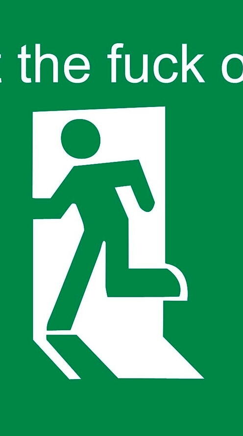 Бесплатное фото Рисунок иди к черту