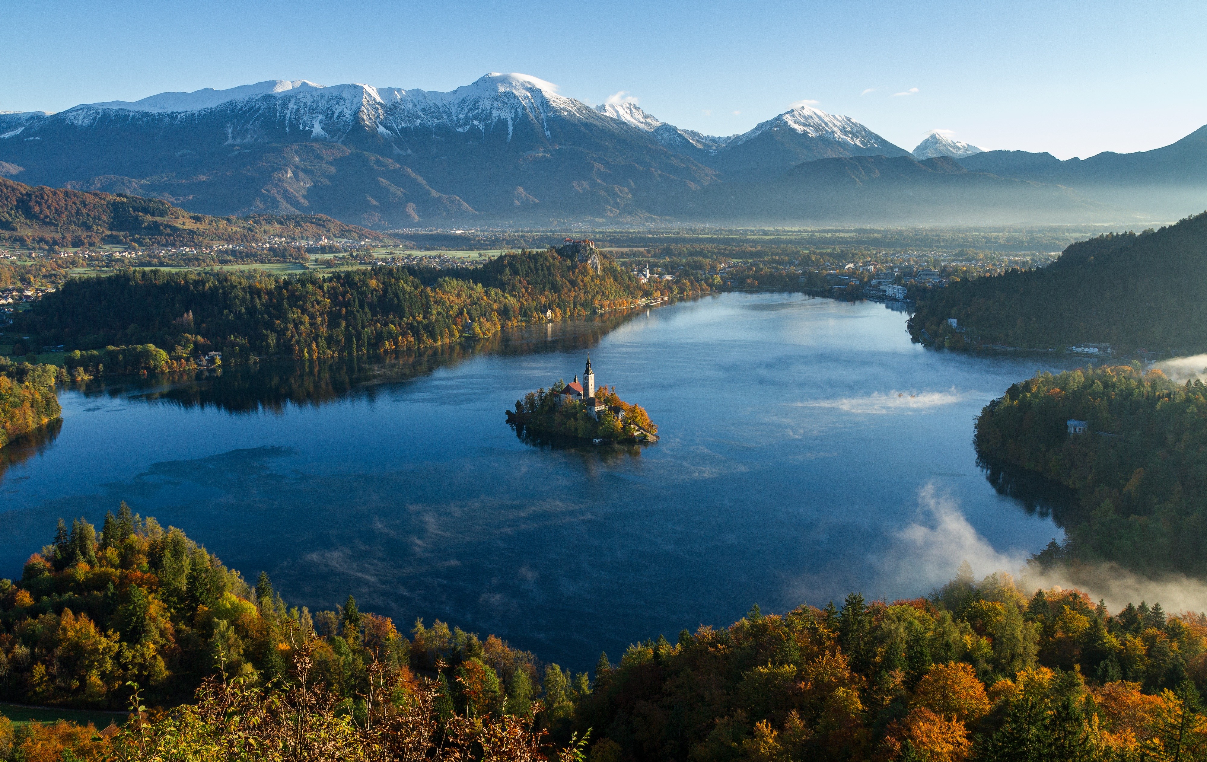 Wallpapers body of water autumn mountains on the desktop