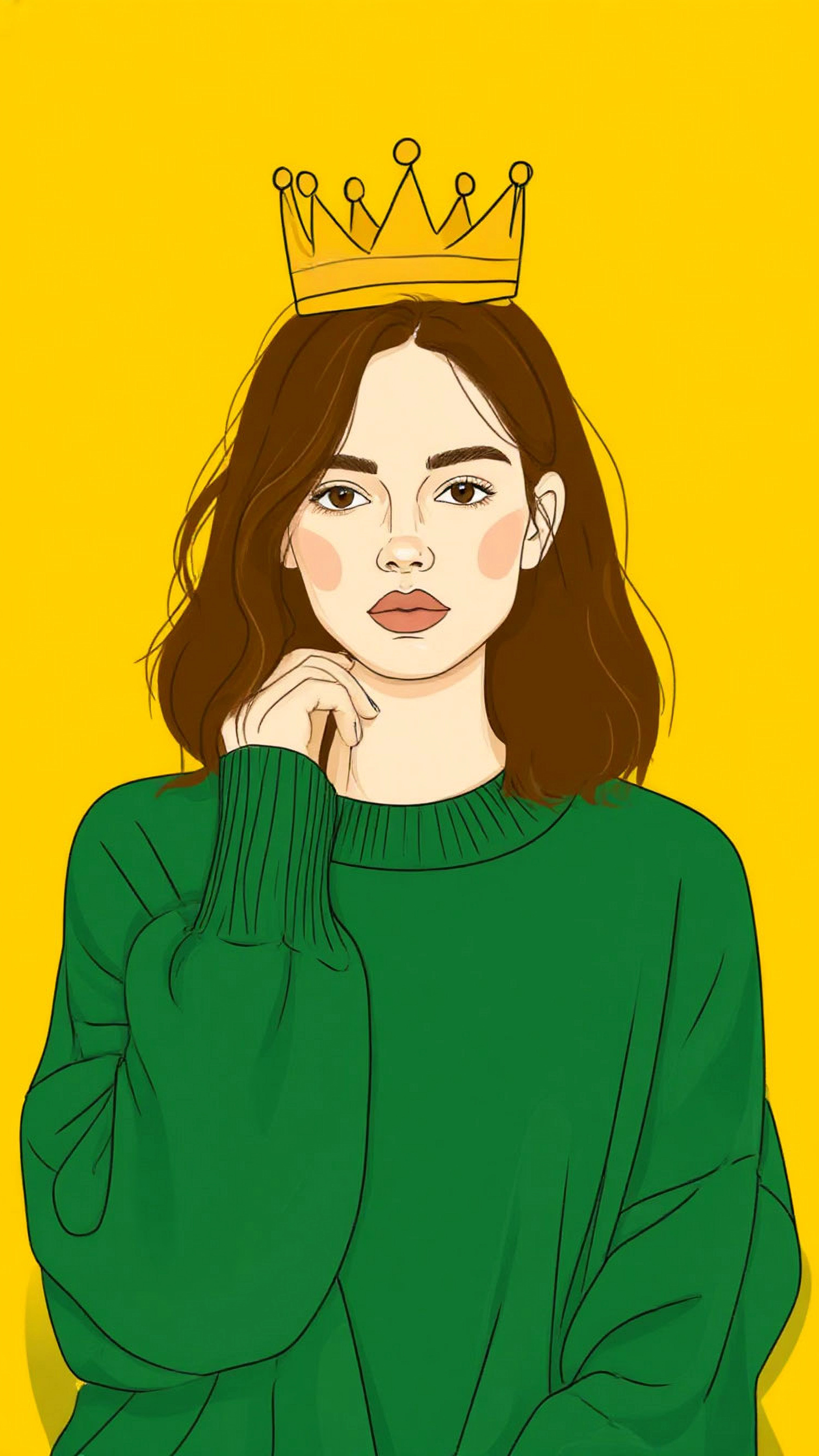Бесплатное фото Девушка с короной