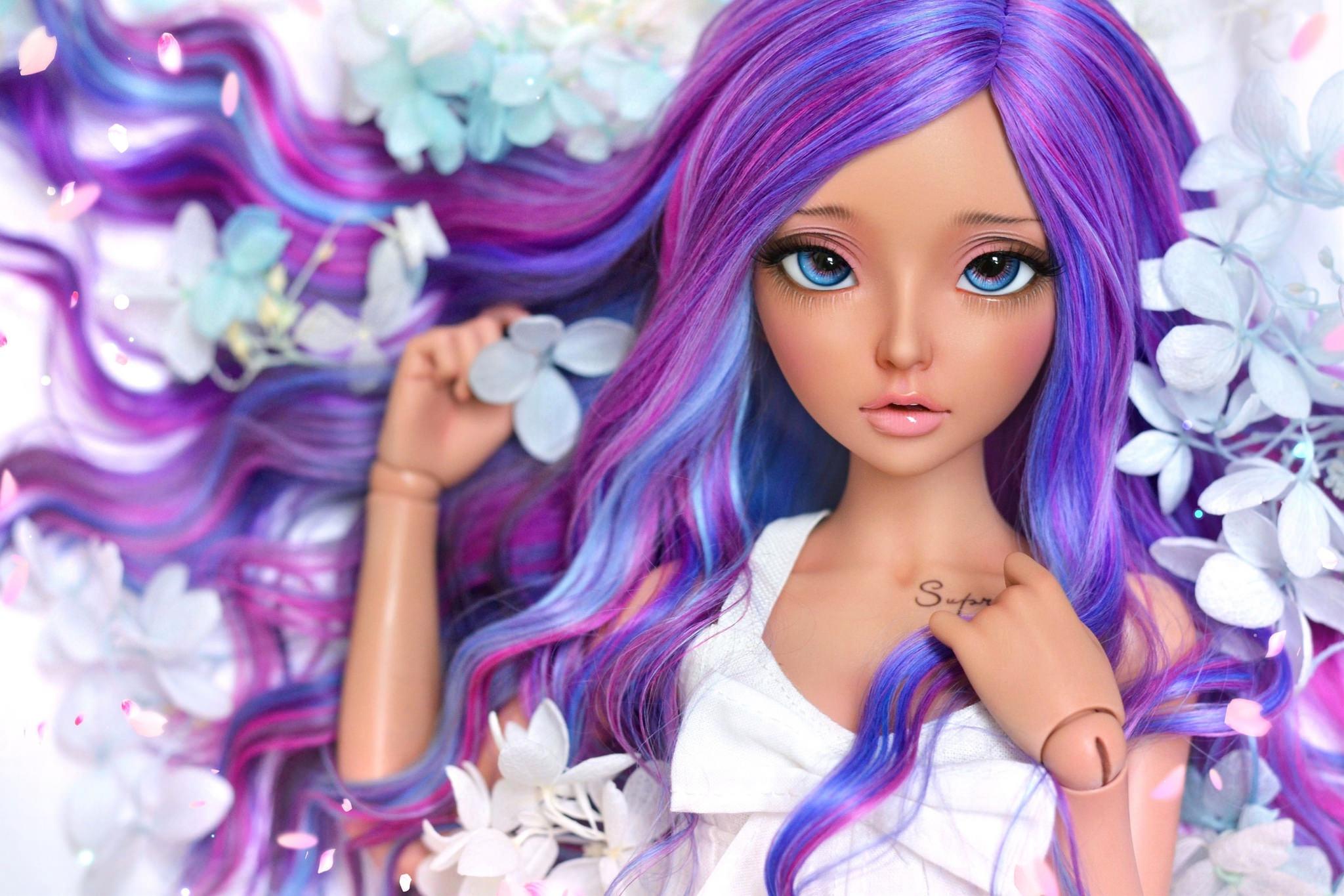 Wallpapers hair doll girl on the desktop