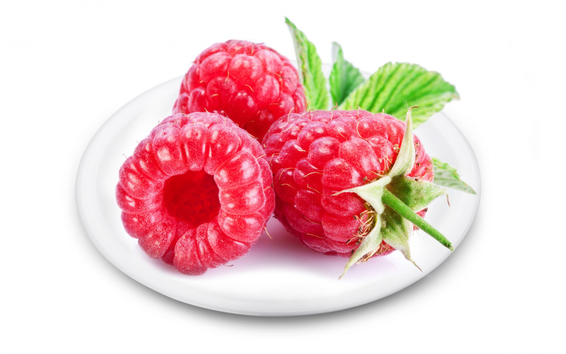 Wallpapers saucer berry raspberry on the desktop