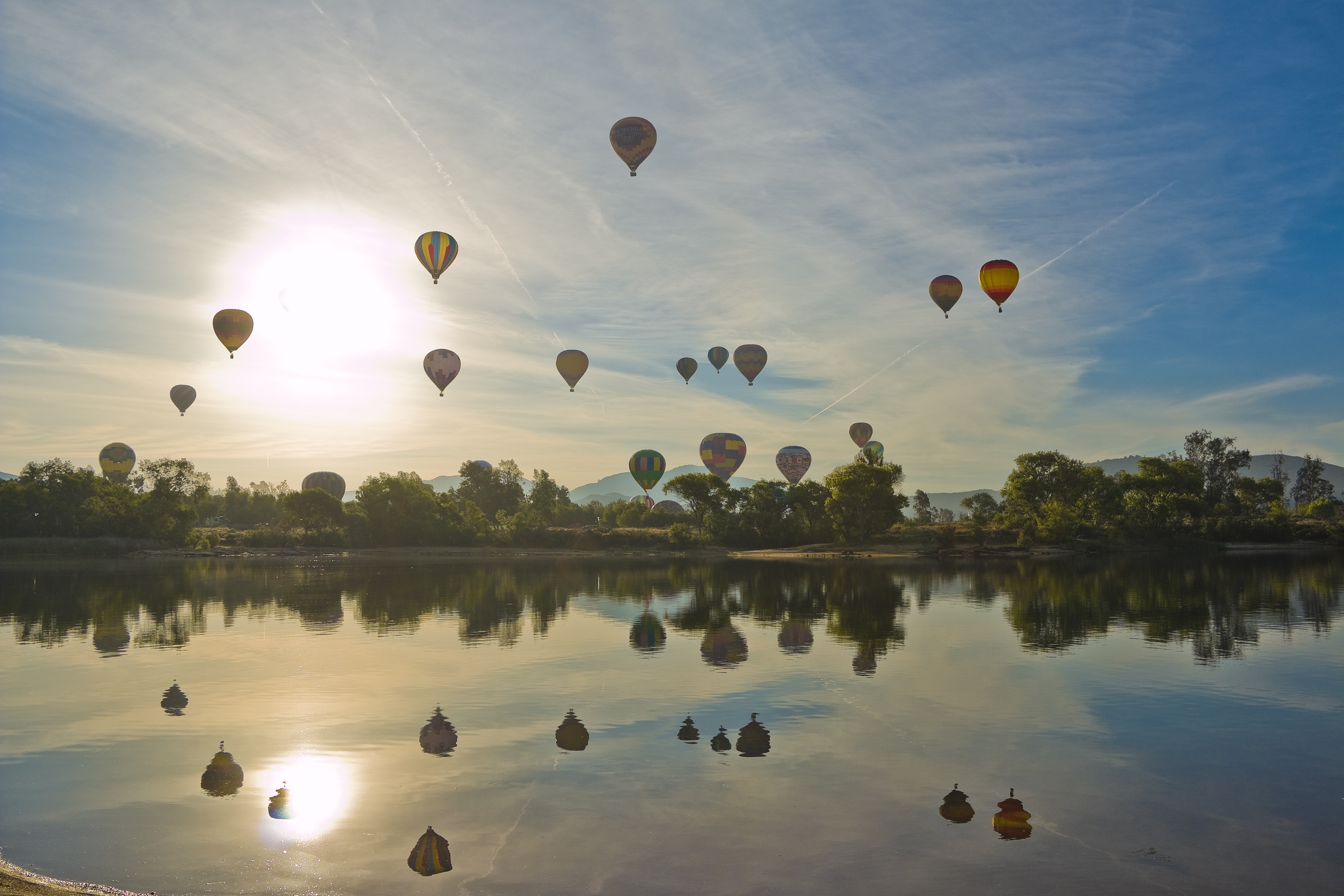 Wallpapers einkehr sky Sunrise air ball on the desktop