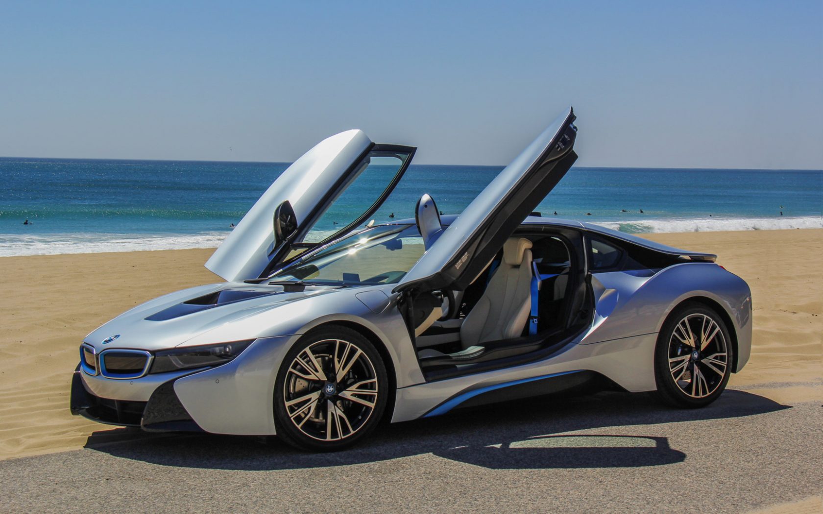 Wallpapers car doors up BMW i8 on the desktop