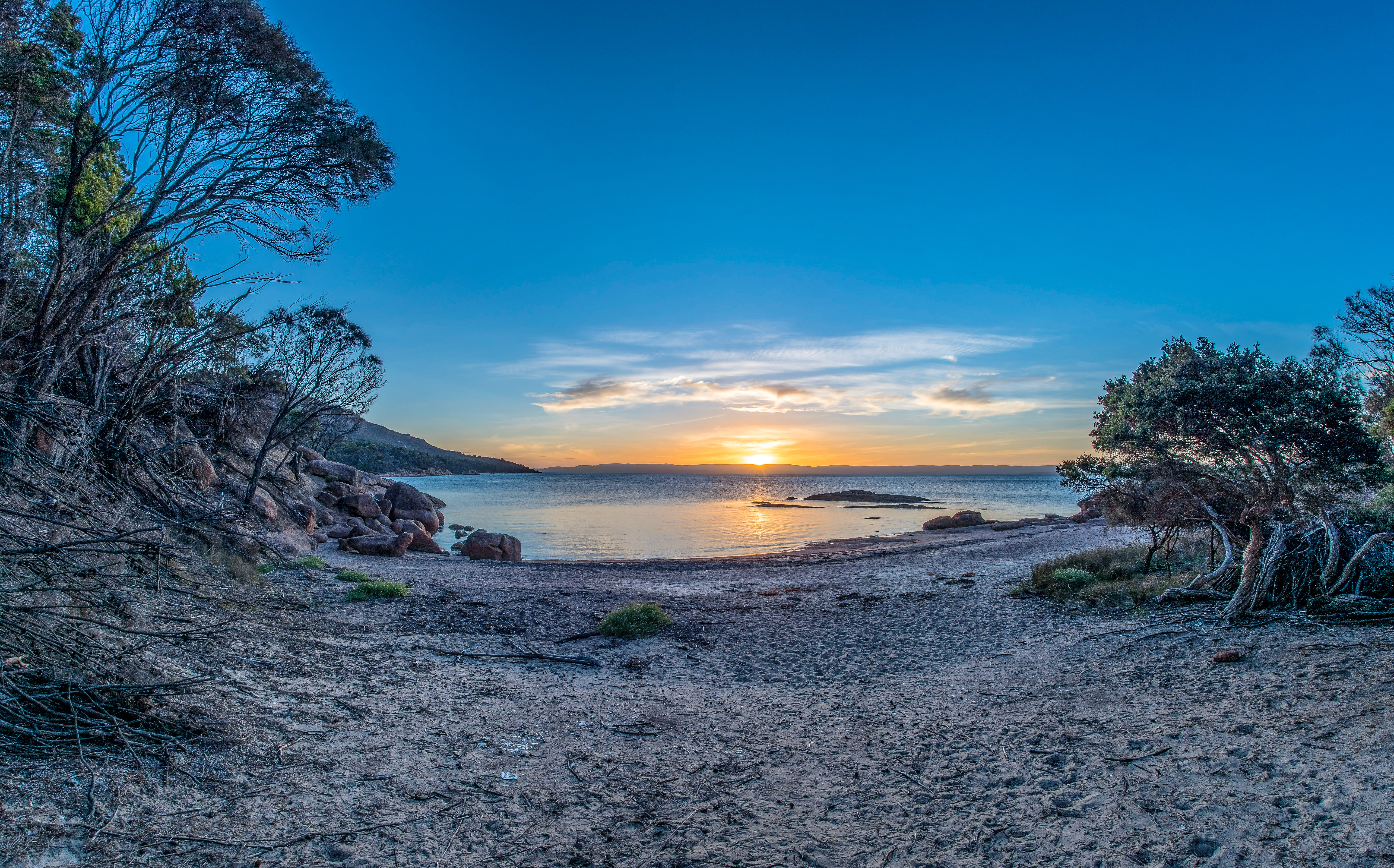 Бесплатное фото Freycinet National Park на закате