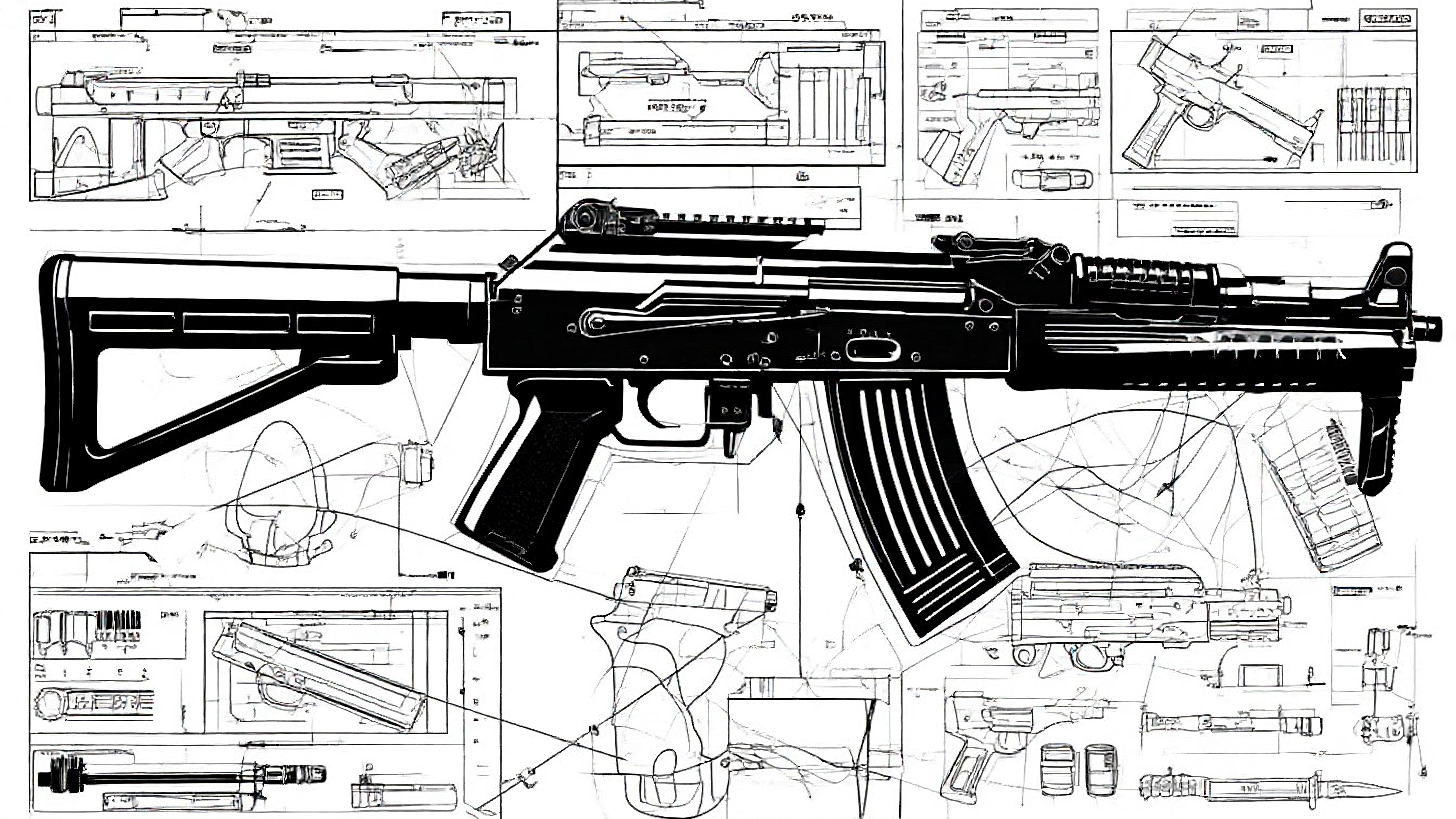 Бесплатное фото Обои АК47 на рабочий стол