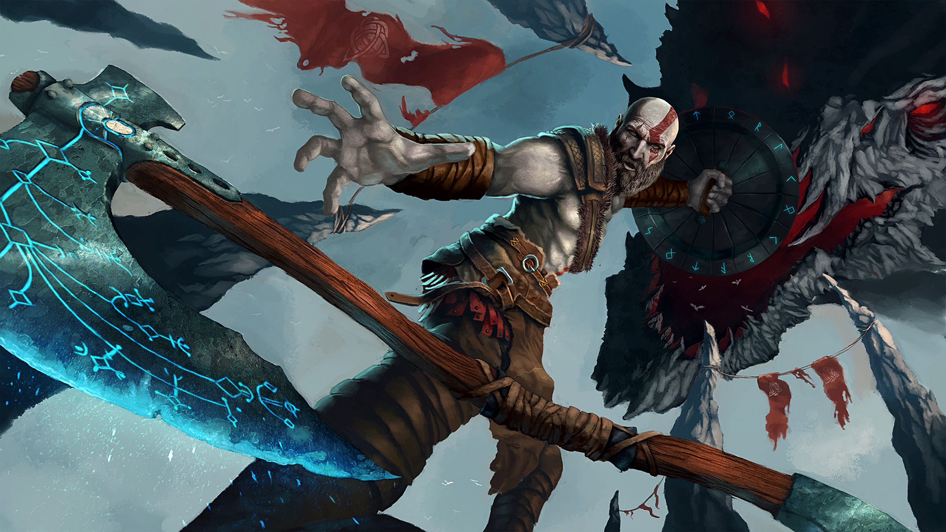 Wallpapers God Of War 4 computer games God Of War on the desktop