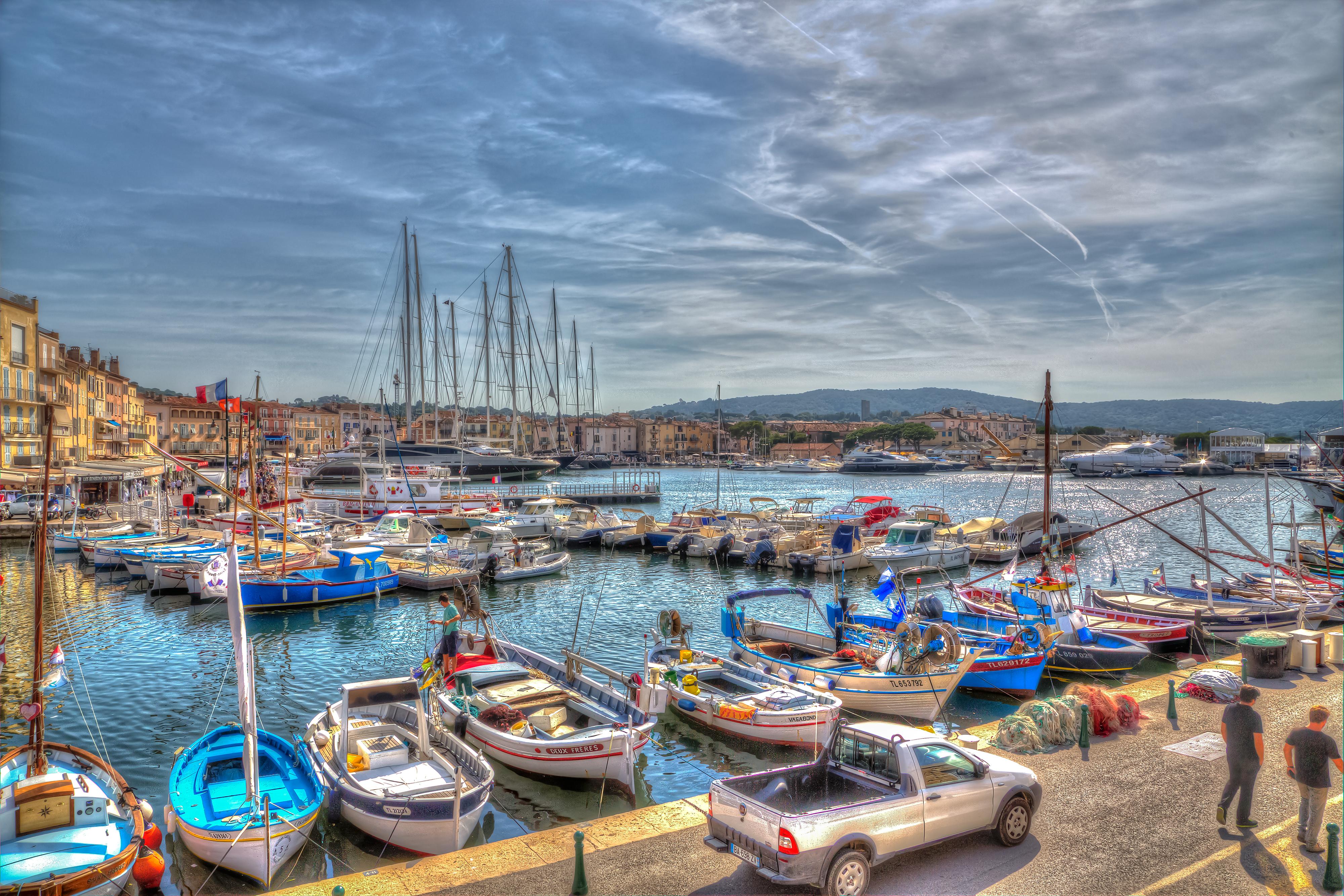 Wallpapers azure coast boats France on the desktop