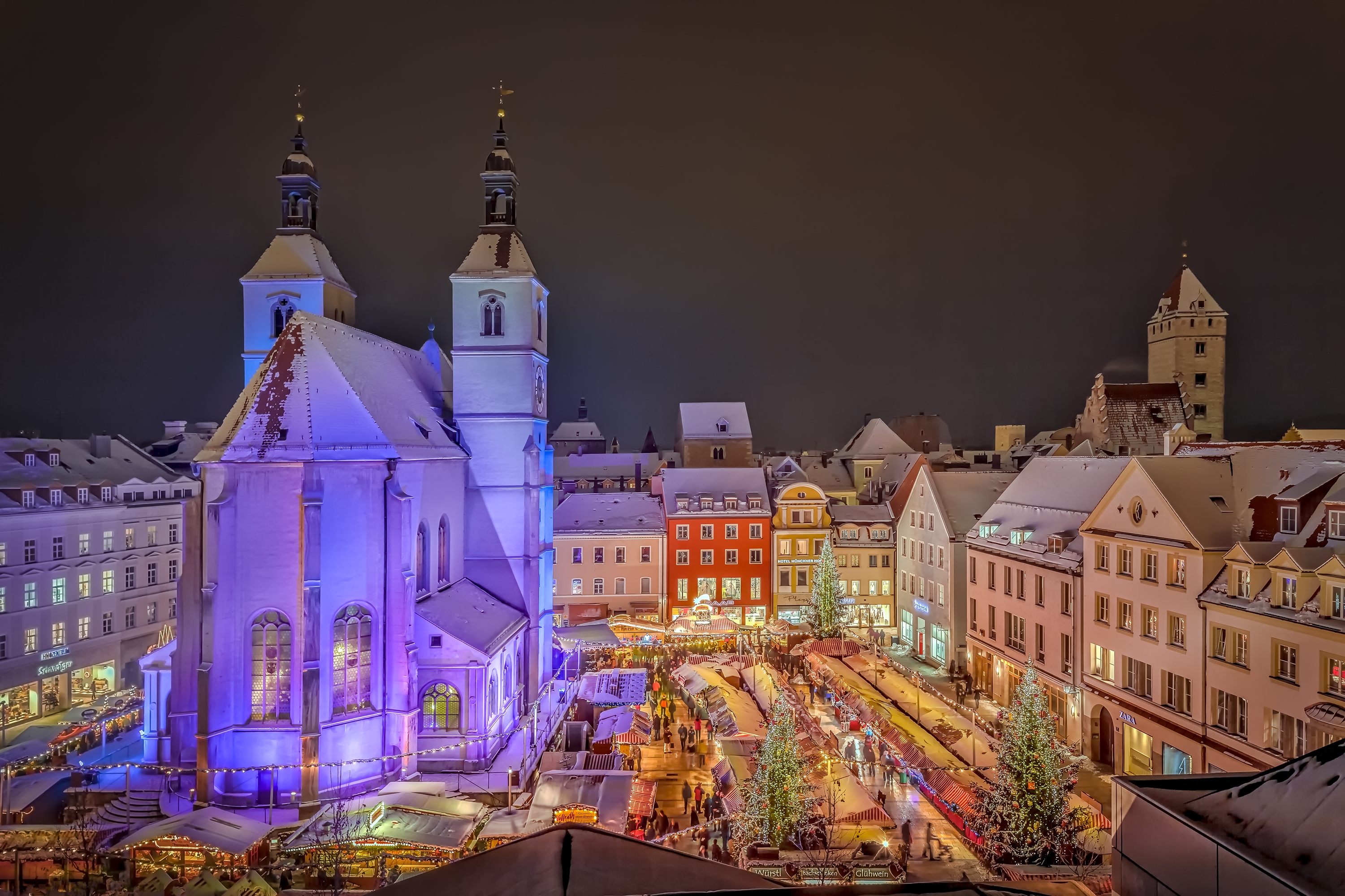 Wallpapers Regensburg Christmas market Regensburg Germany on the desktop