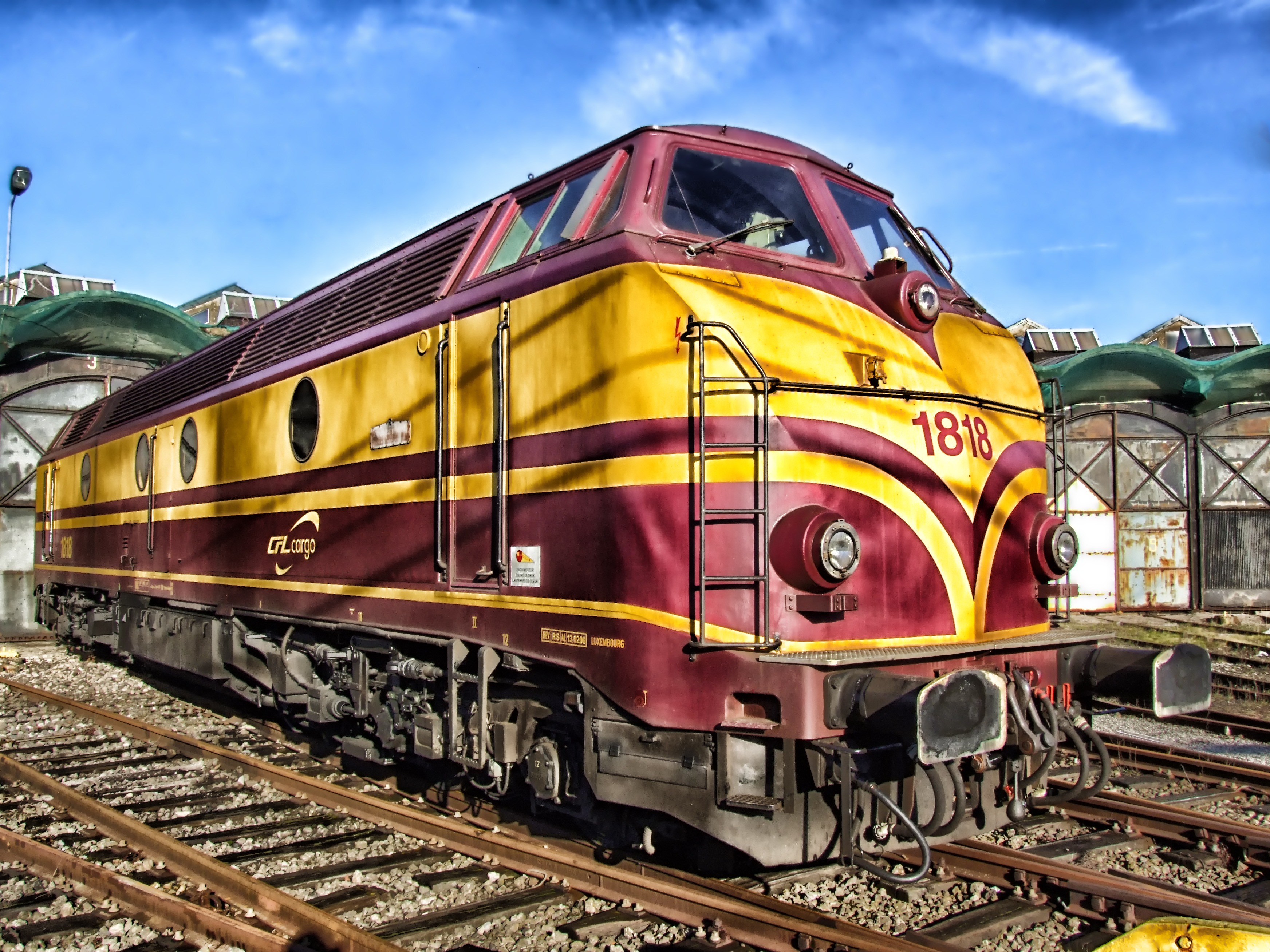 Free photo A locomotive at the depot