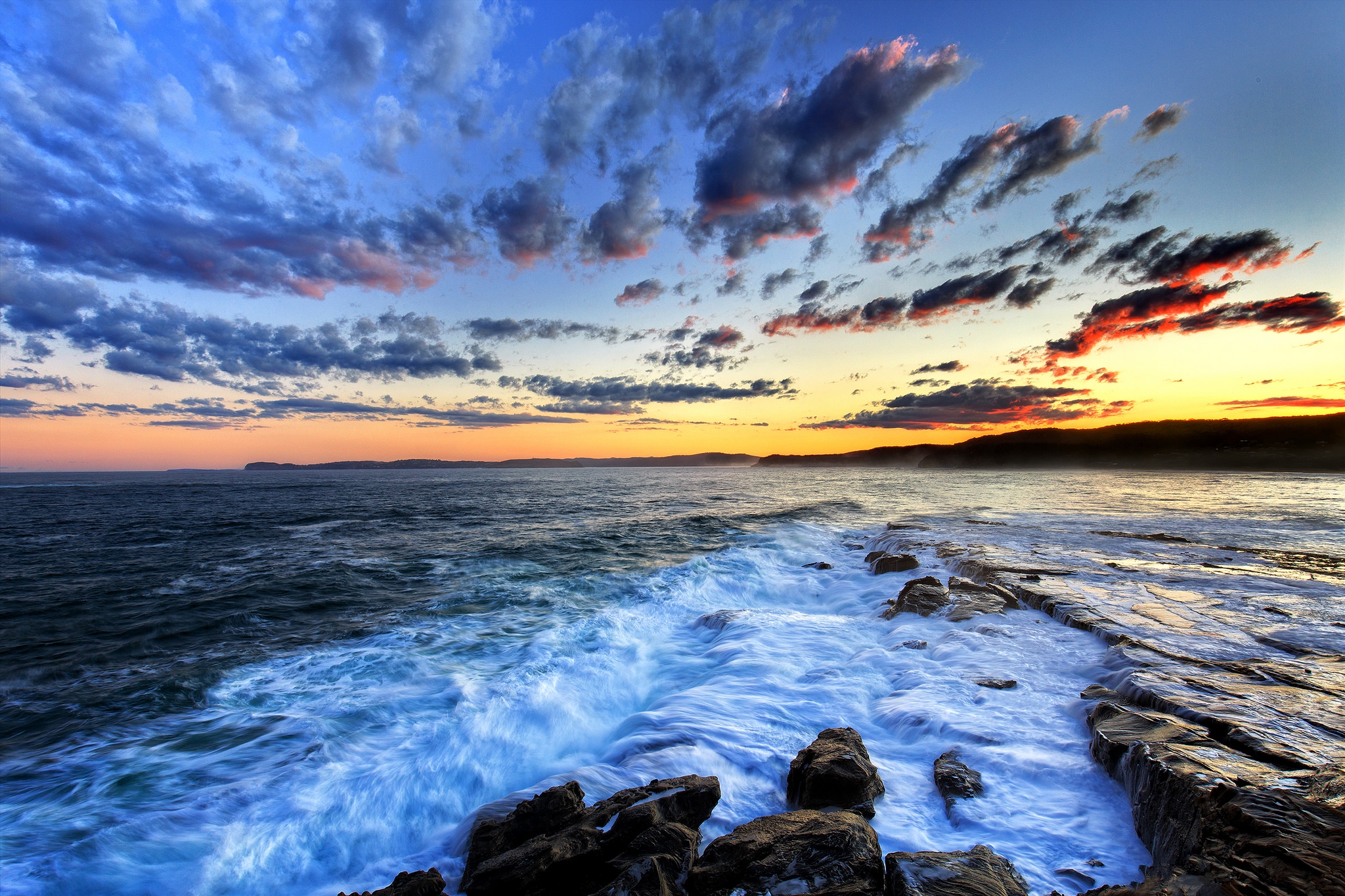 Wallpapers clouds ocean Central coast on the desktop